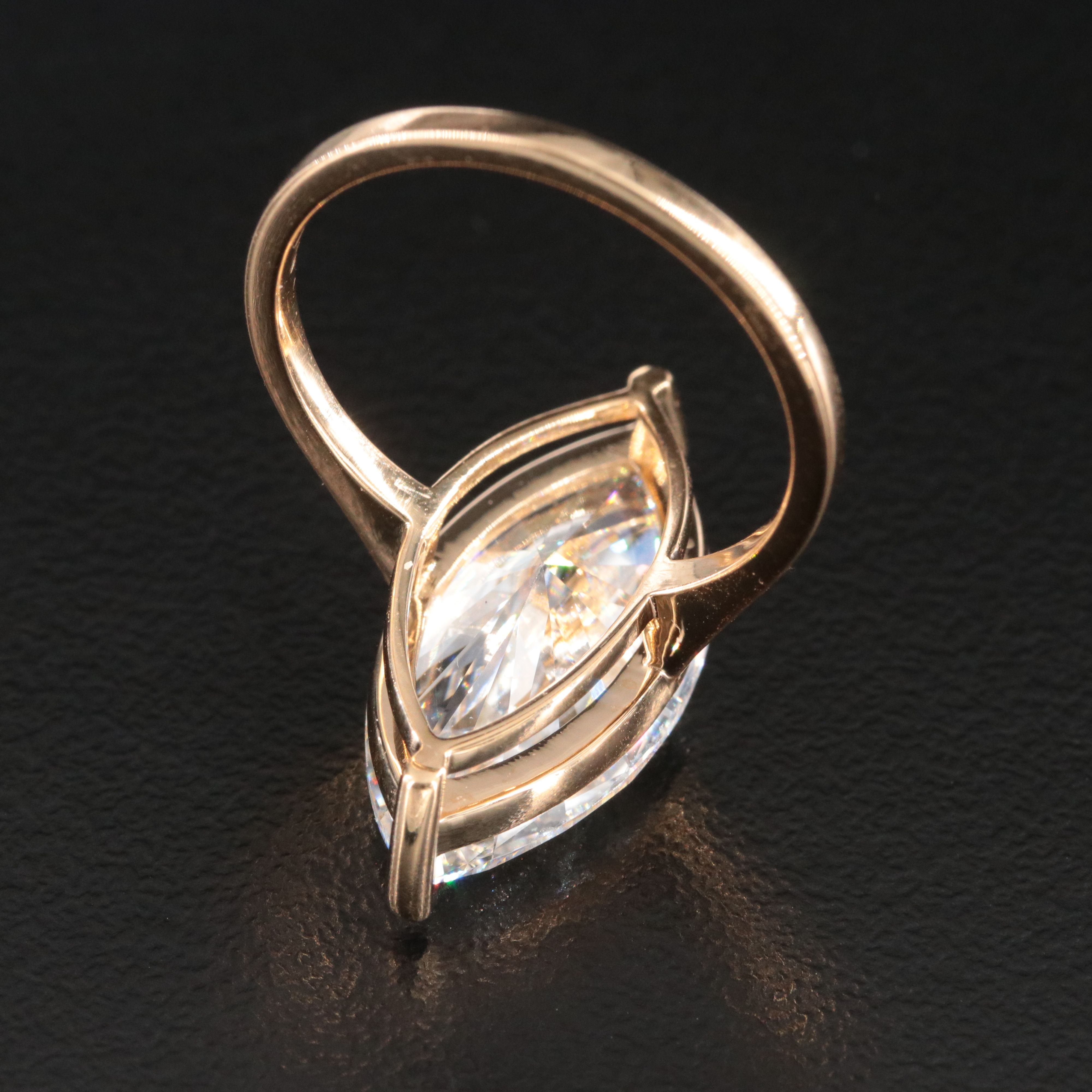 18K 6.56 CT Lab Grown Diamond Solitaire Ring with IGI Report