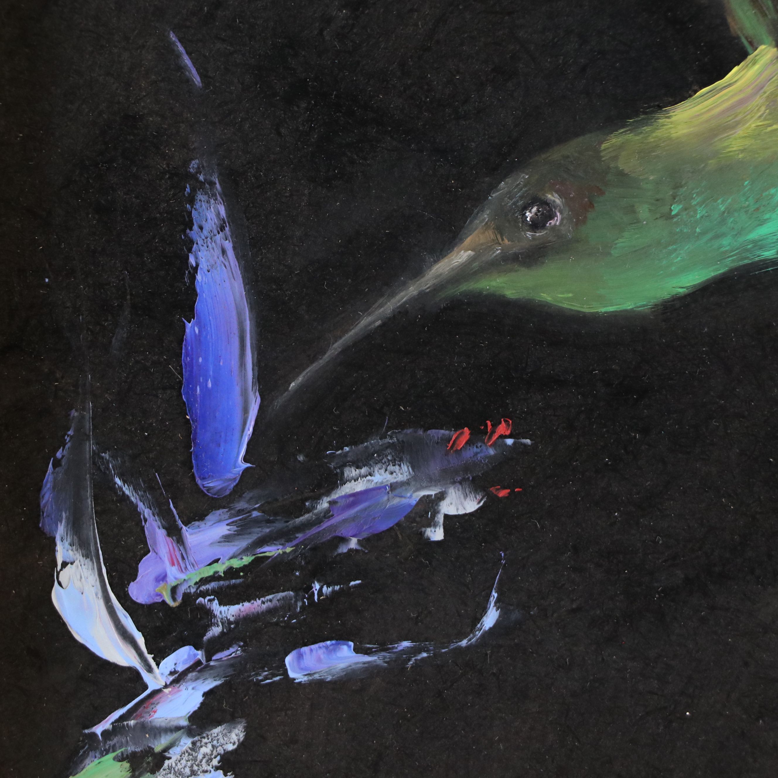Natalia Demenko Oil Painting of Hummingbird