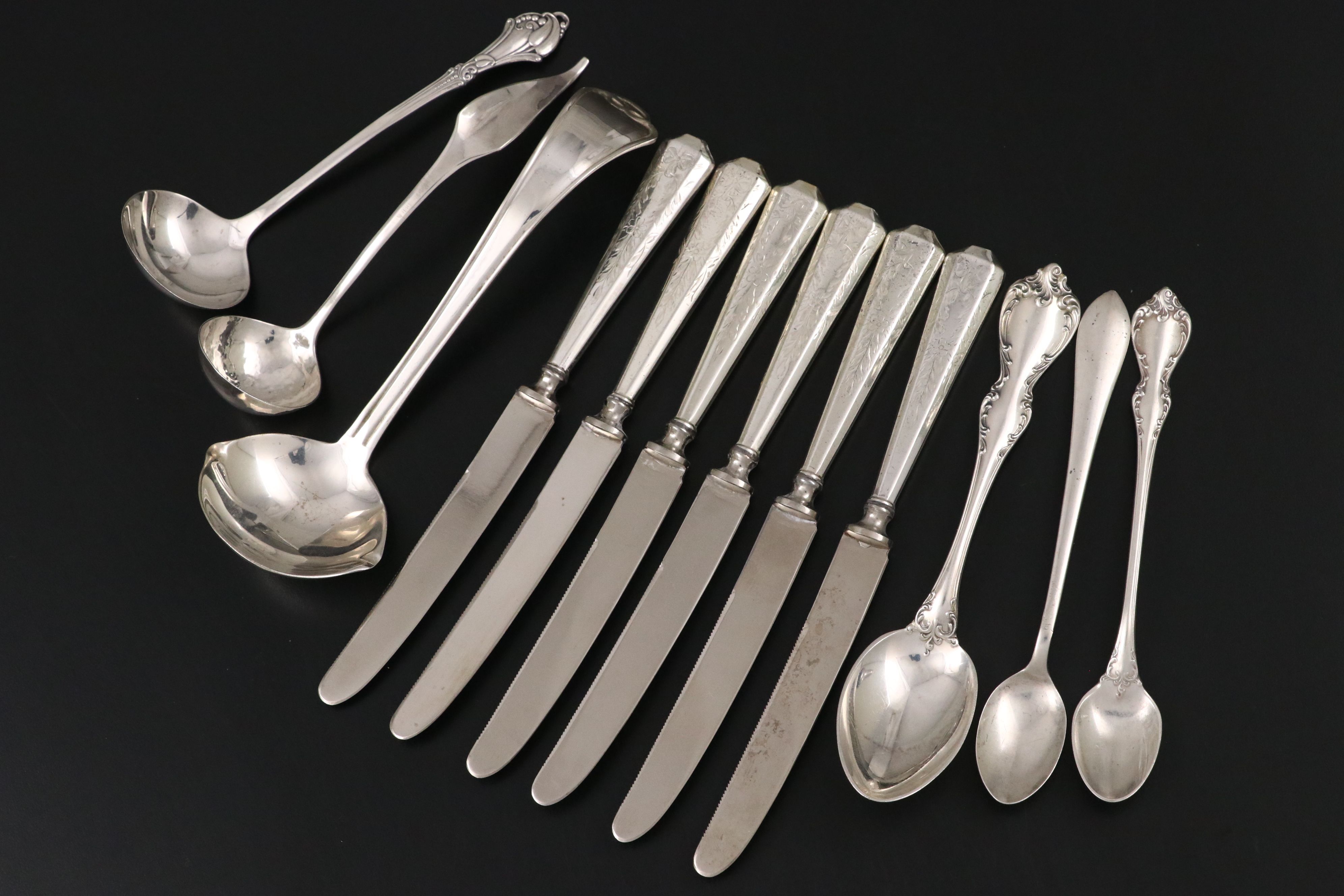 Theodore Pond Arts & Crafts Sterling Ladle with Other Utensils and Tableware