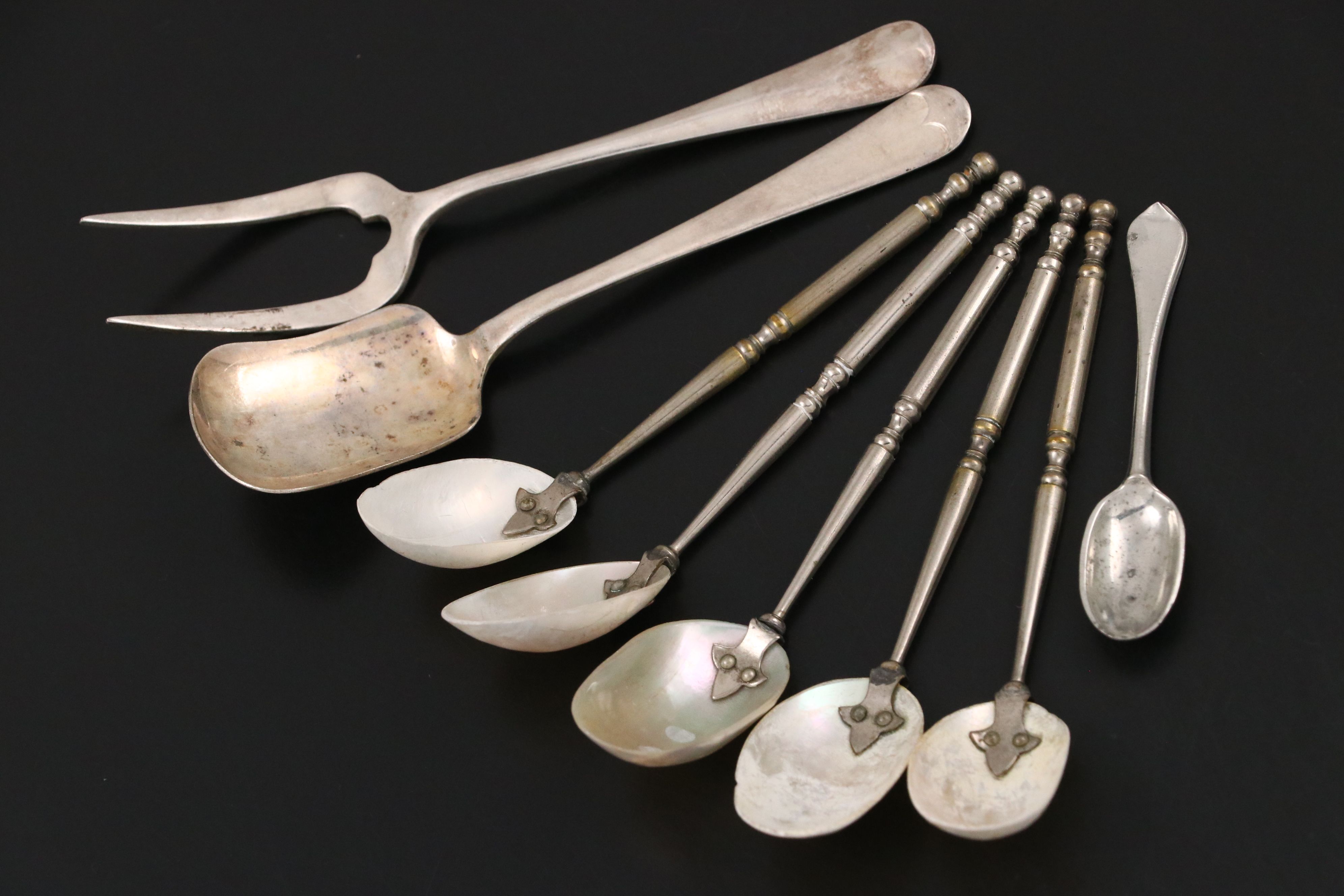 Caviar Spoons with Sterling Salt Shakers, Salt Cellars and More