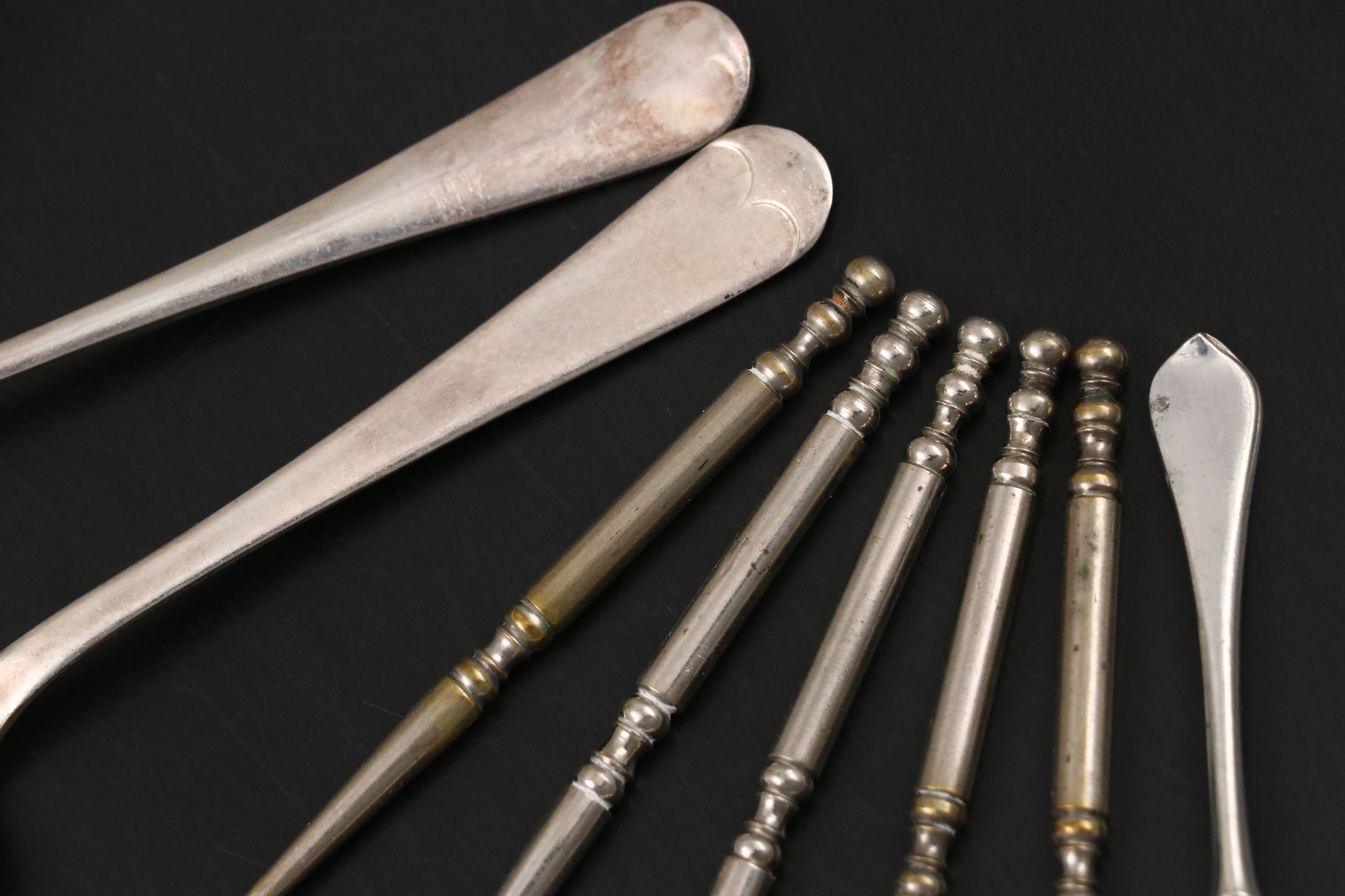 Caviar Spoons with Sterling Salt Shakers, Salt Cellars and More