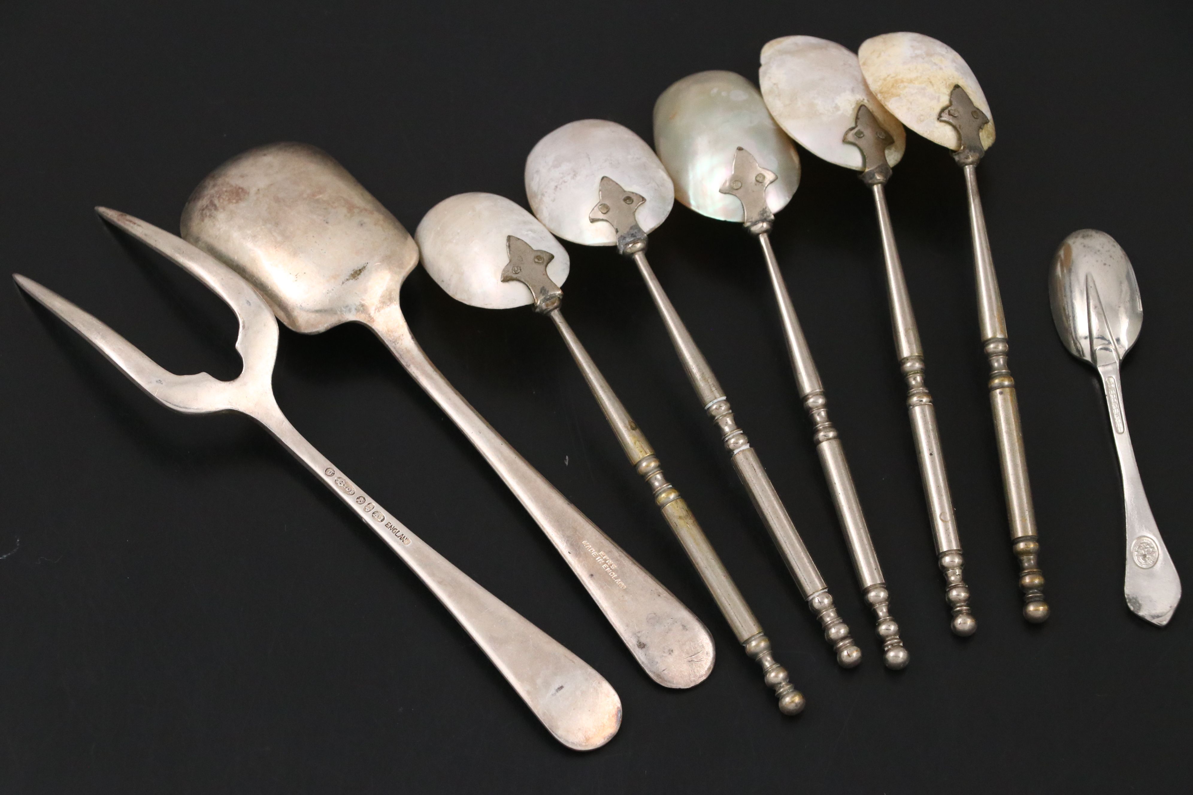 Caviar Spoons with Sterling Salt Shakers, Salt Cellars and More