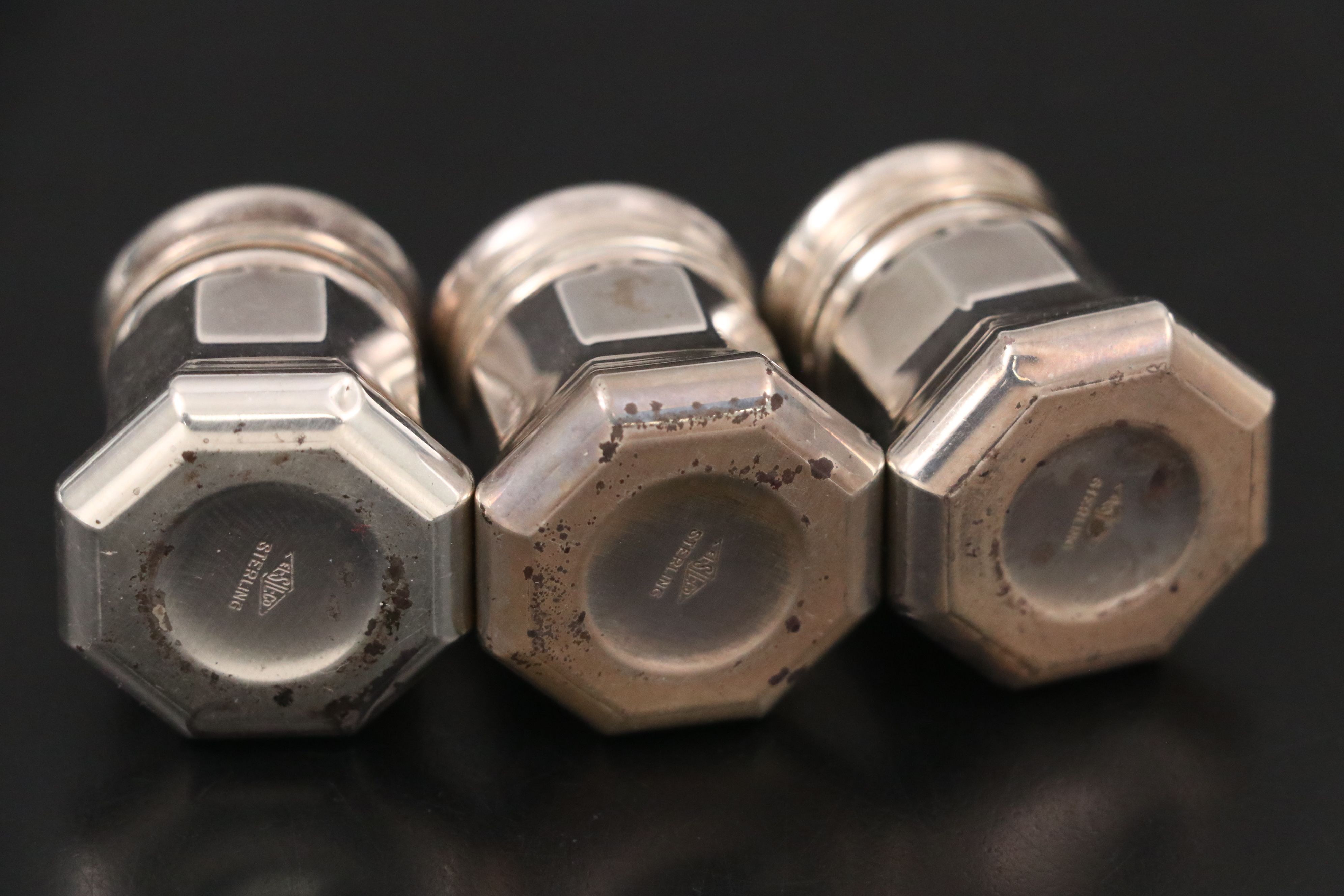 Caviar Spoons with Sterling Salt Shakers, Salt Cellars and More