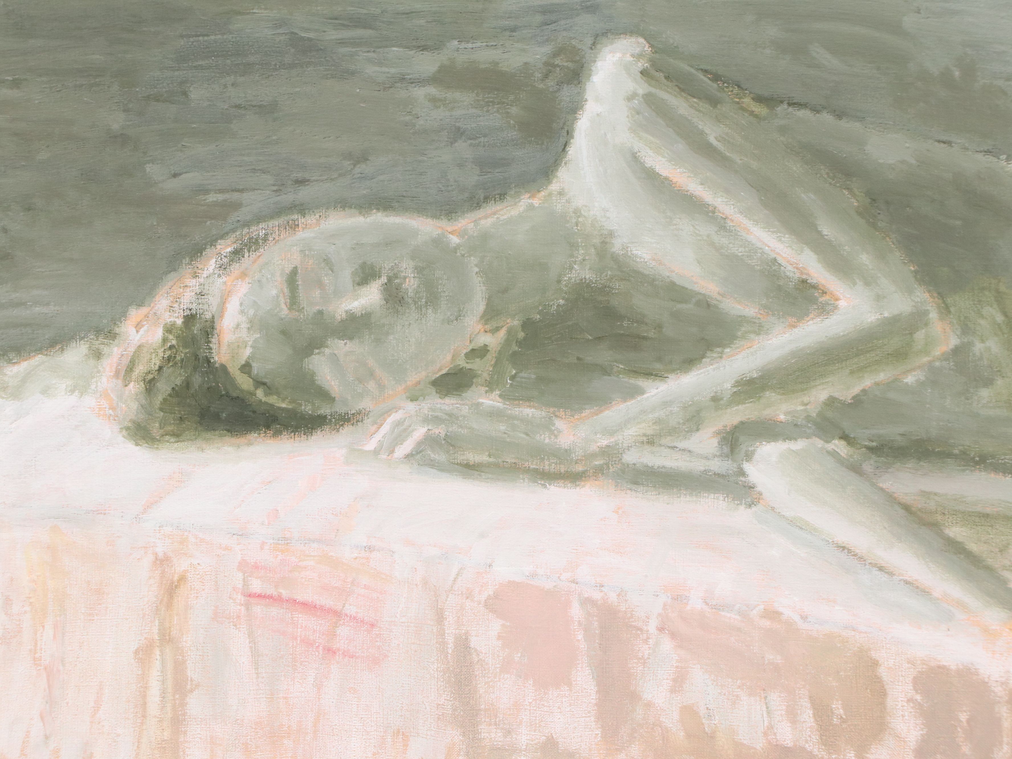 Jan Rauchwerger Oil Painting of Sleeping Figure, 1996