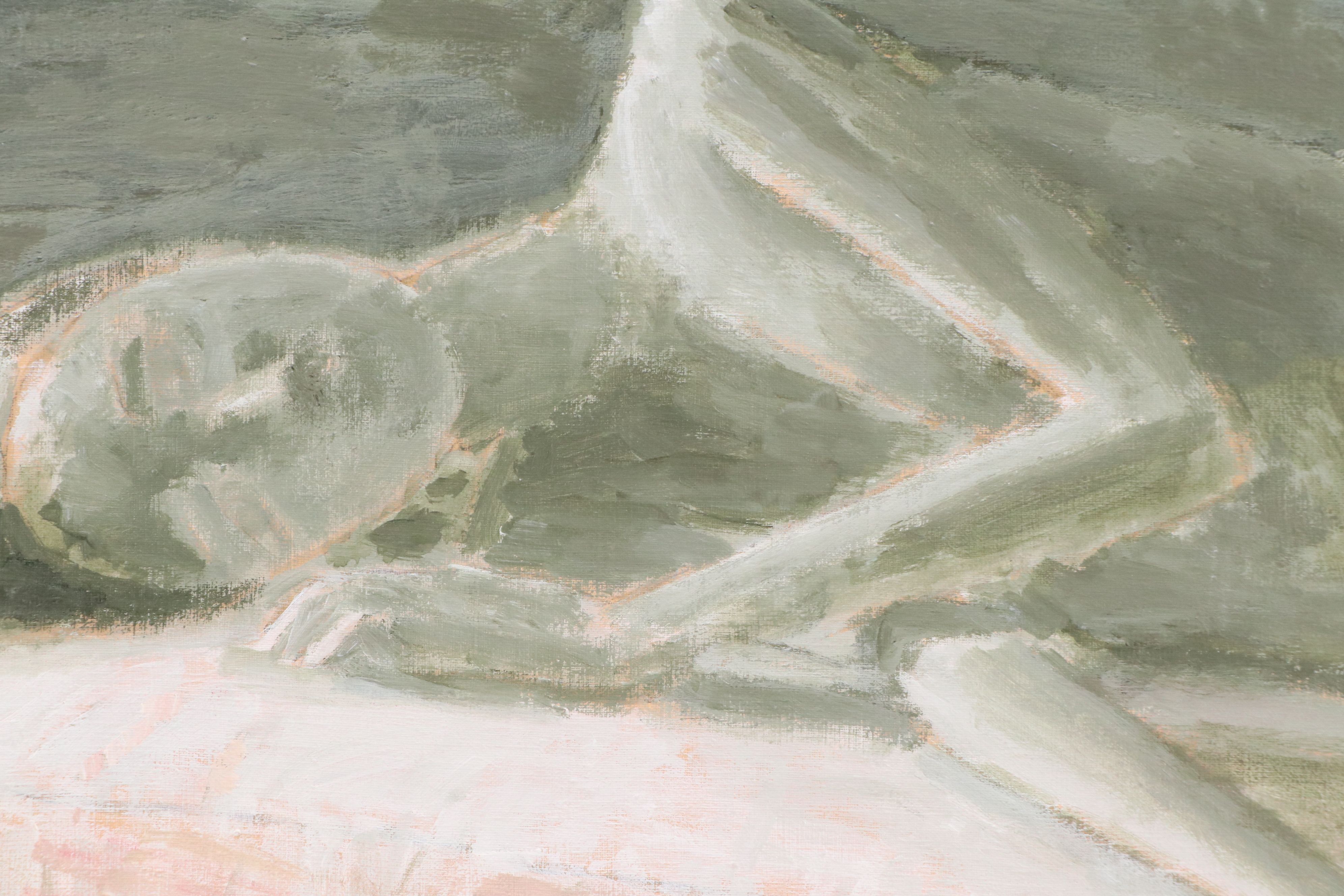Jan Rauchwerger Oil Painting of Sleeping Figure, 1996