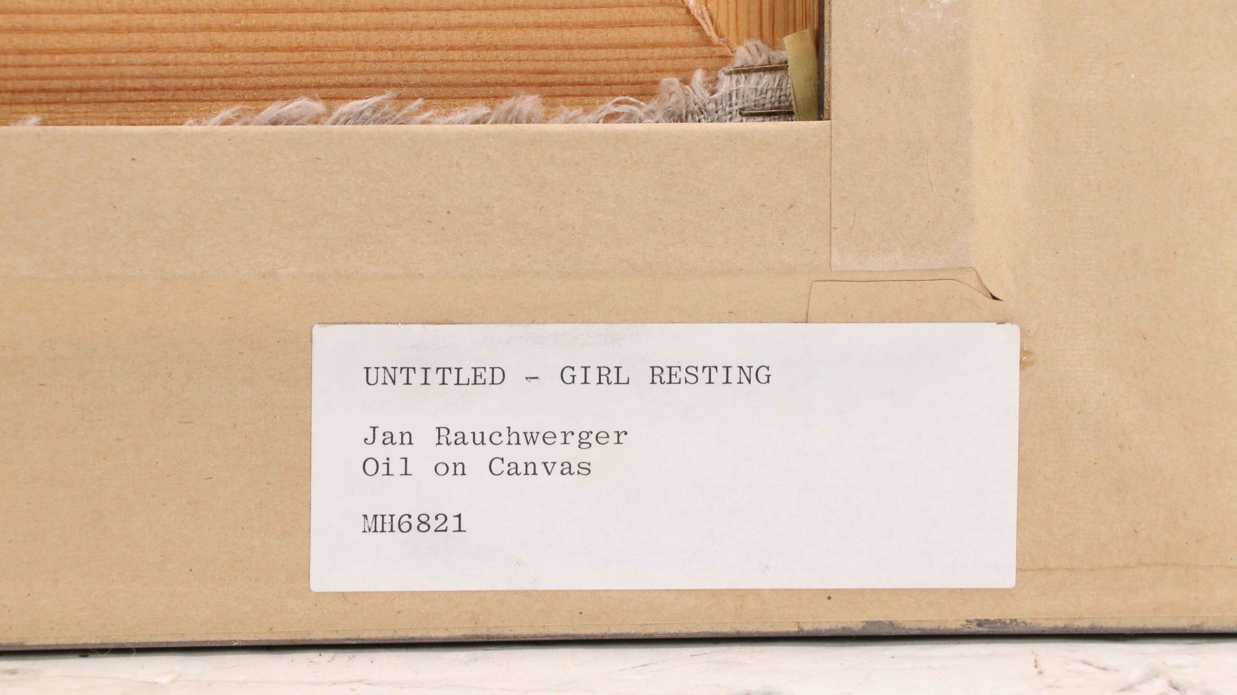 Jan Rauchwerger Oil Painting of Sleeping Figure, 1996