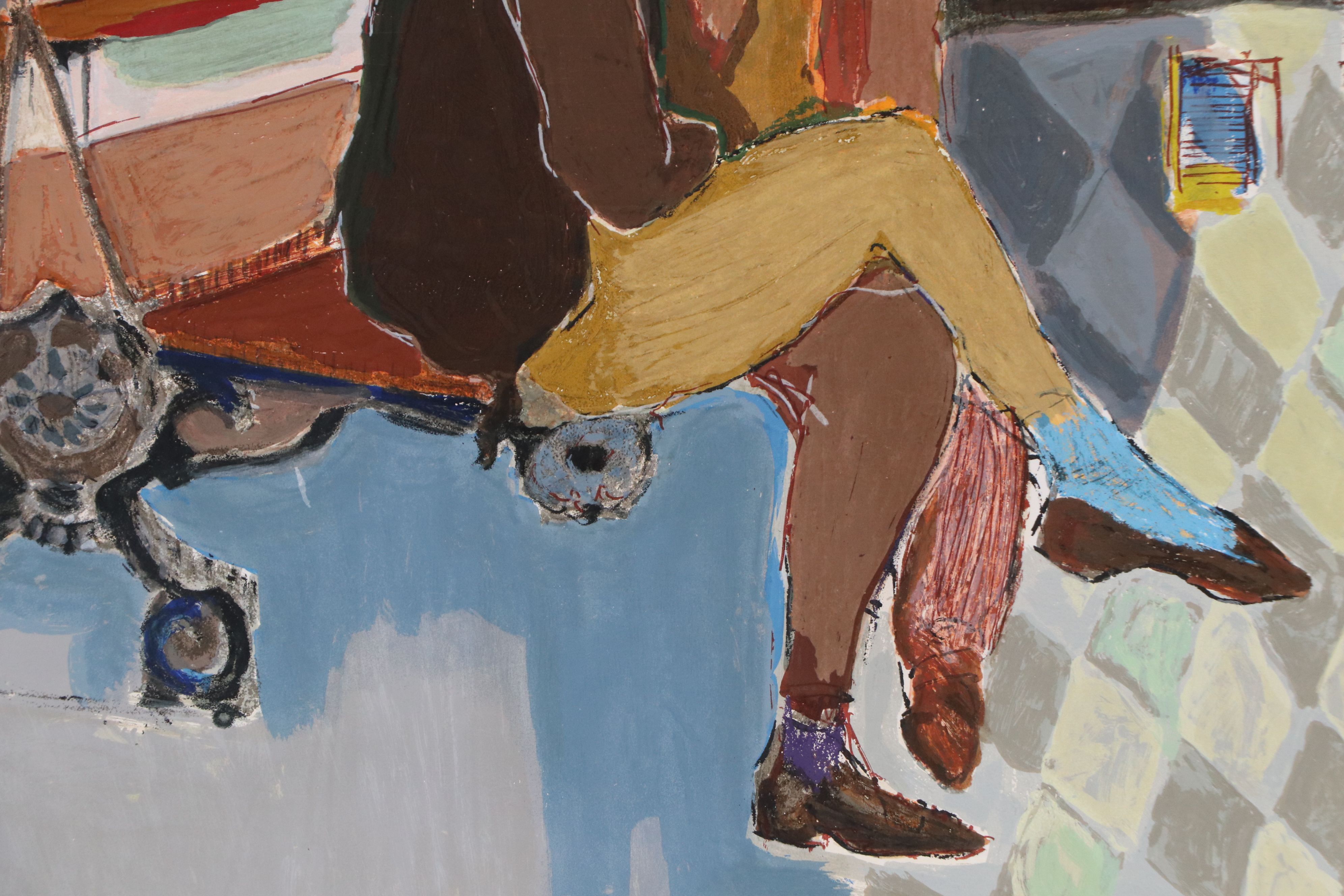 Itzchak Tarkay Serigraph "On the Beach"