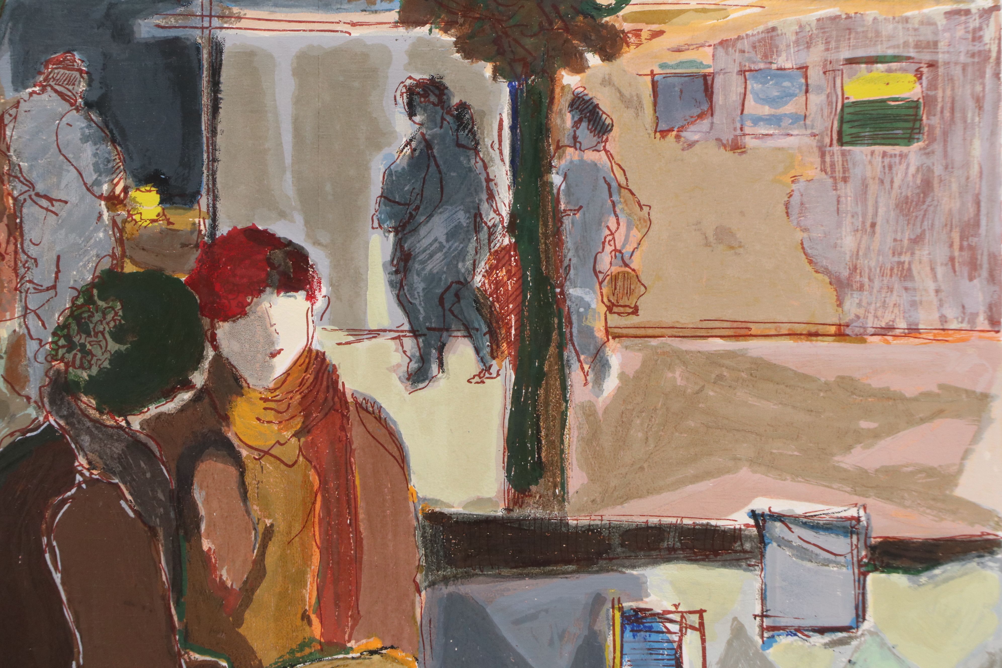 Itzchak Tarkay Serigraph "On the Beach"