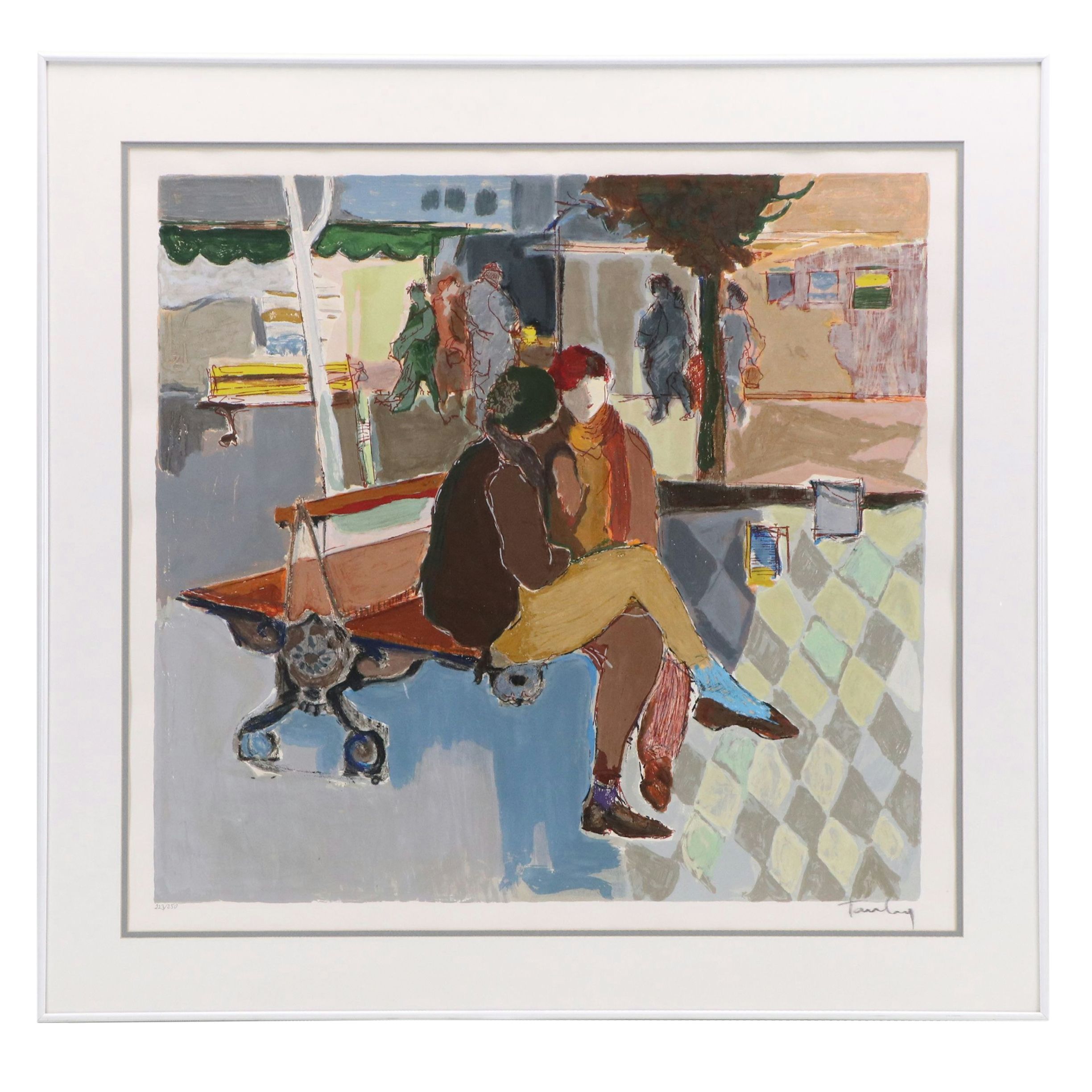 Itzchak Tarkay Serigraph "On the Beach"