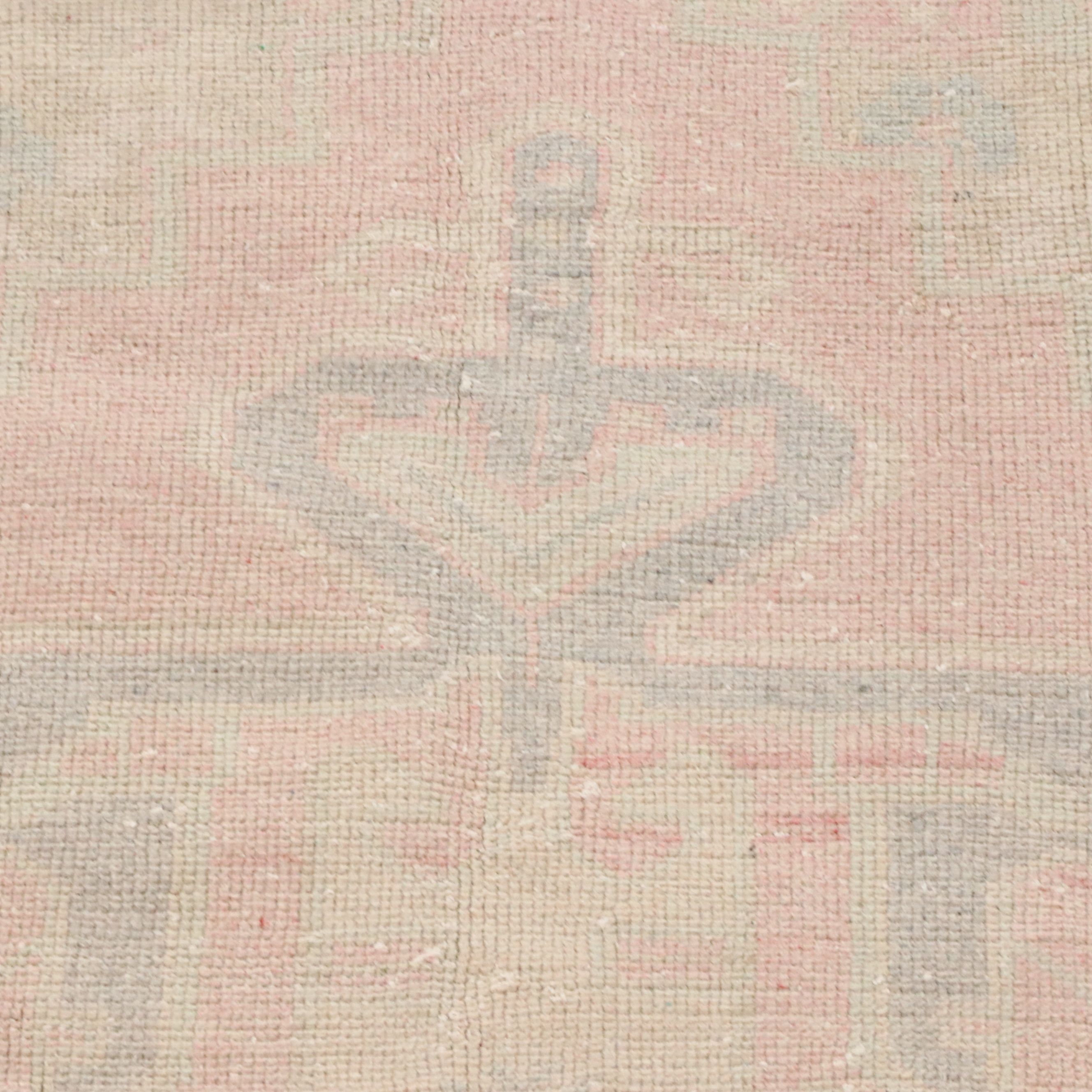 3'9 x 8'1 Hand-Knotted Turkish Oushak Area Rug