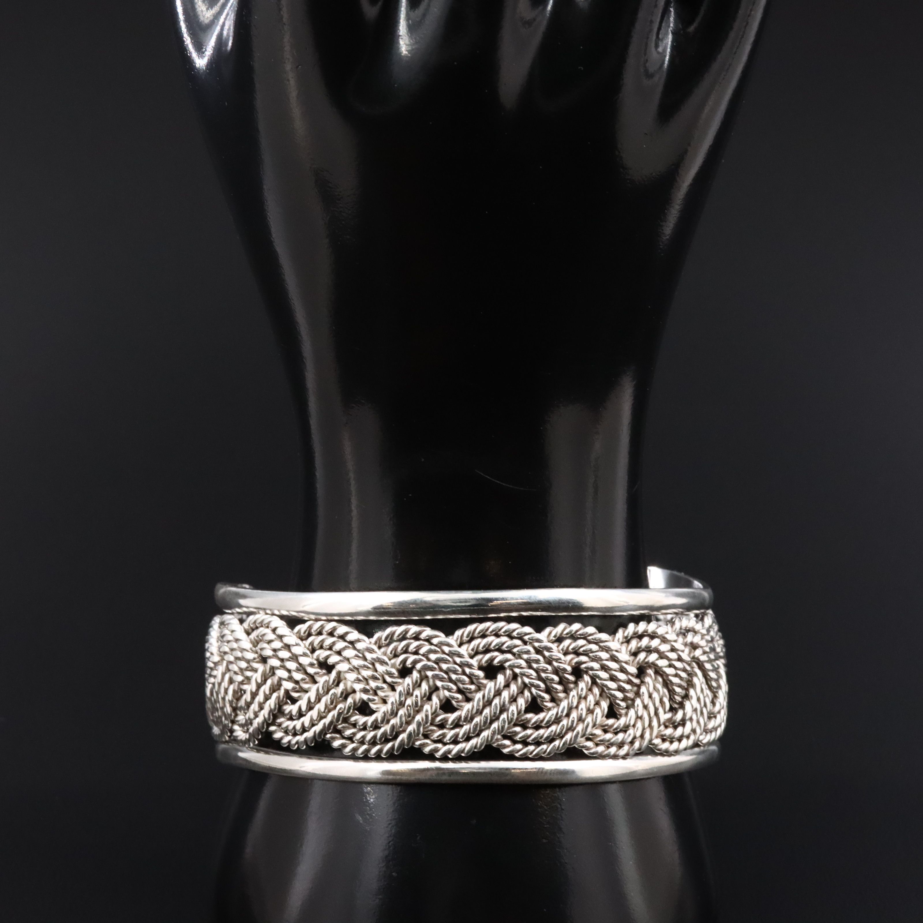 Mexican Sterling Braided Cuff