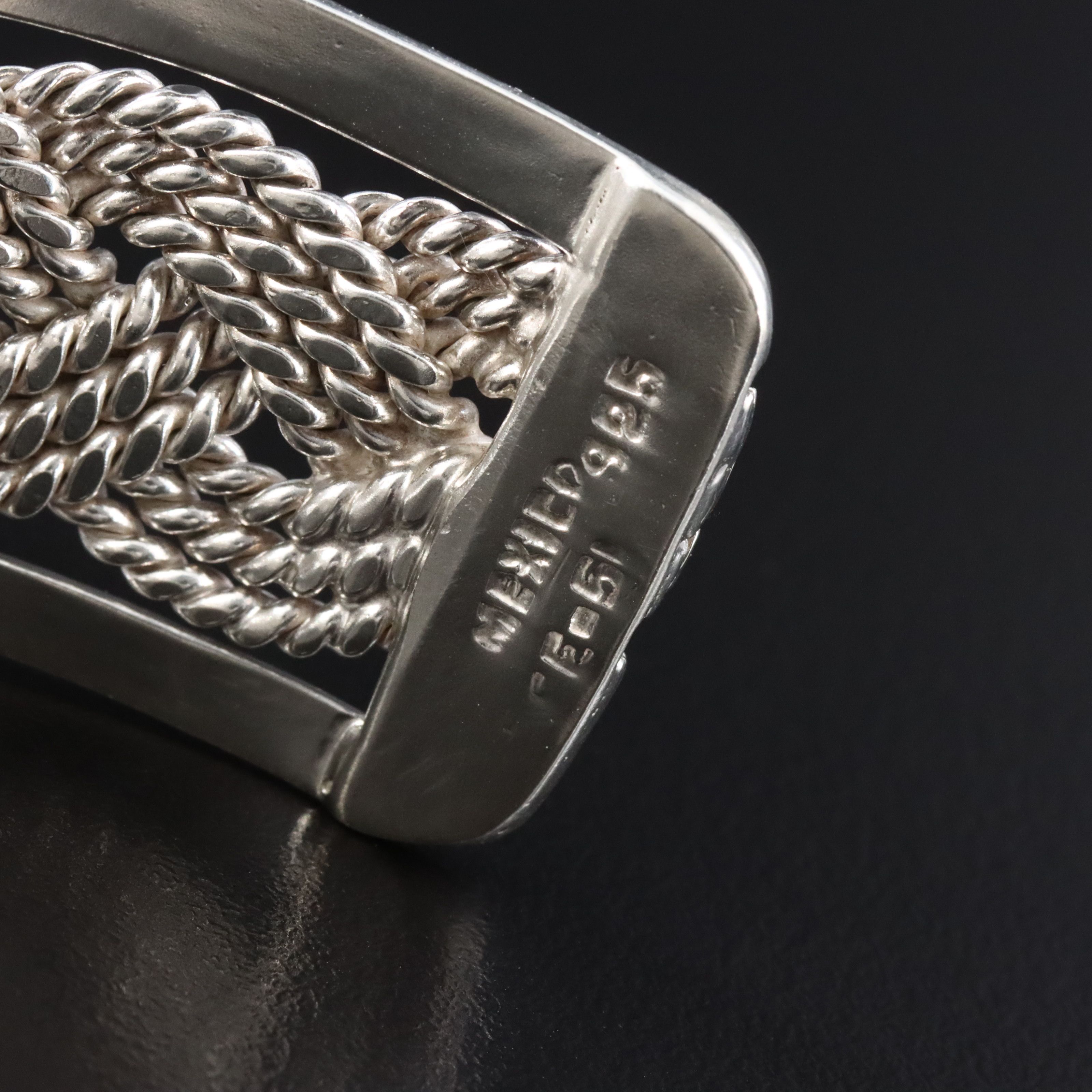 Mexican Sterling Braided Cuff