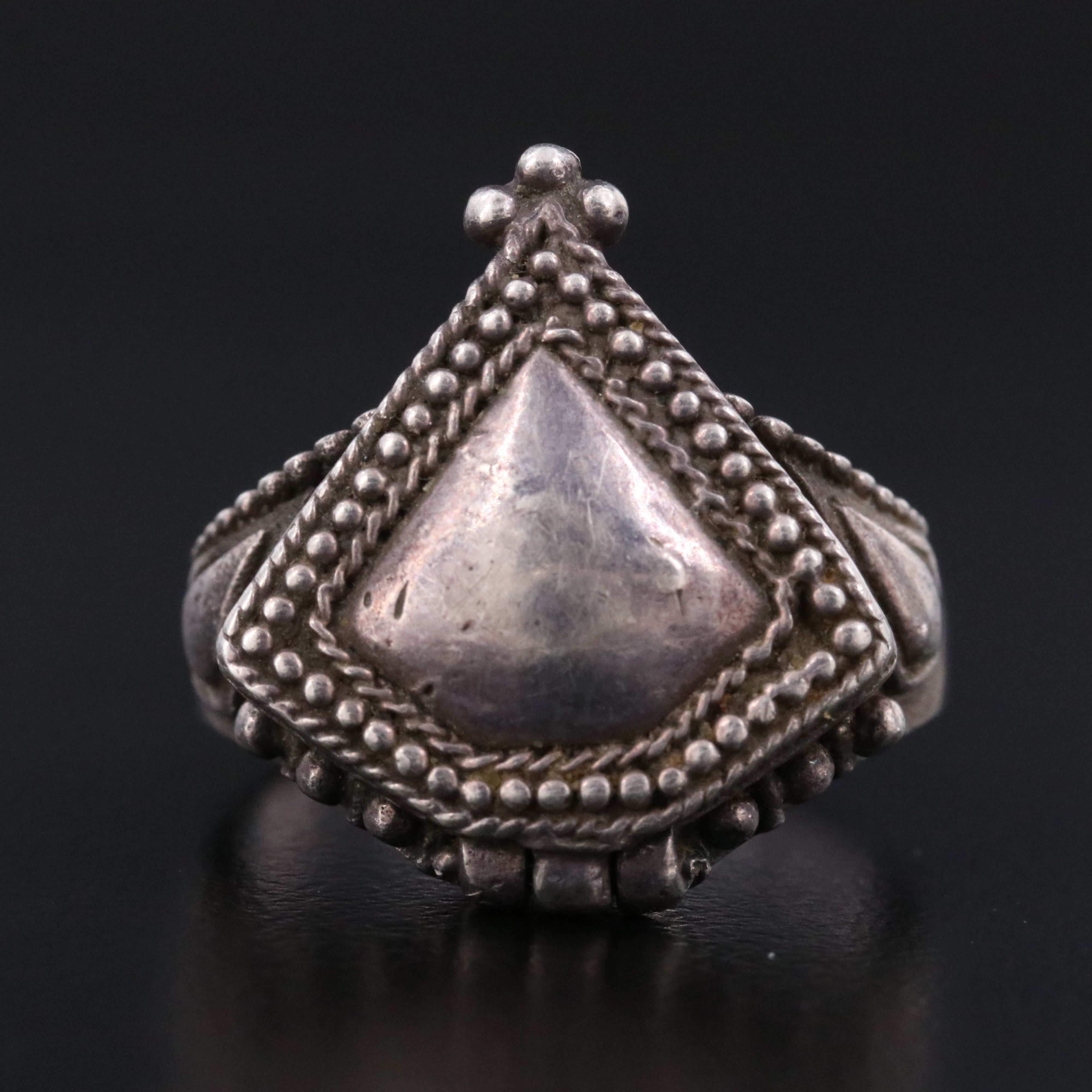Vintage Sterling Poison Ring