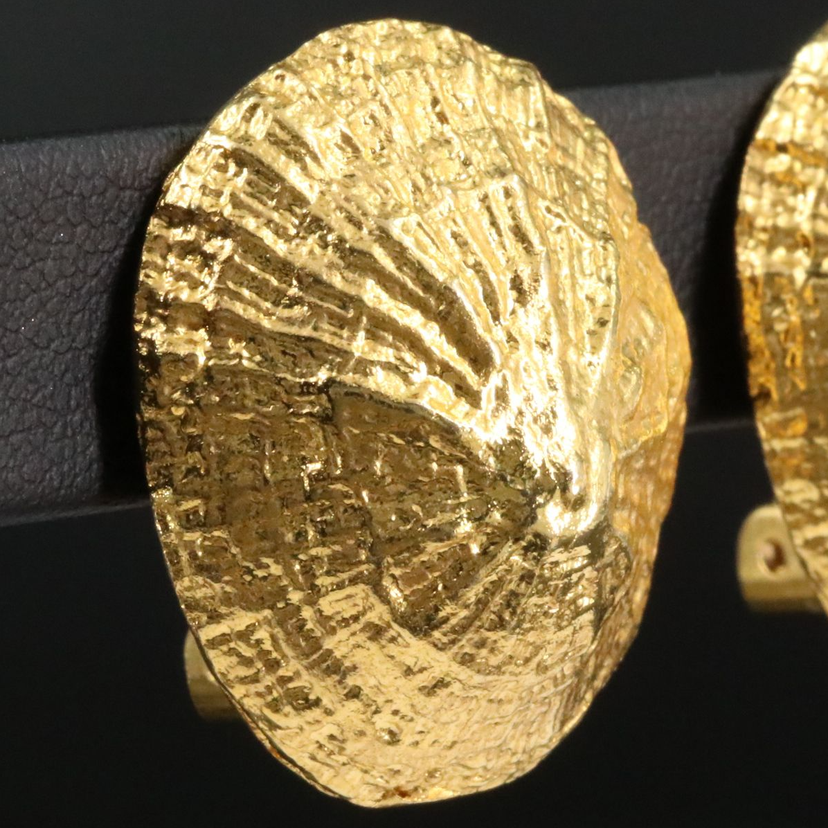 Hermès Vintage Seashell Clip Earrings