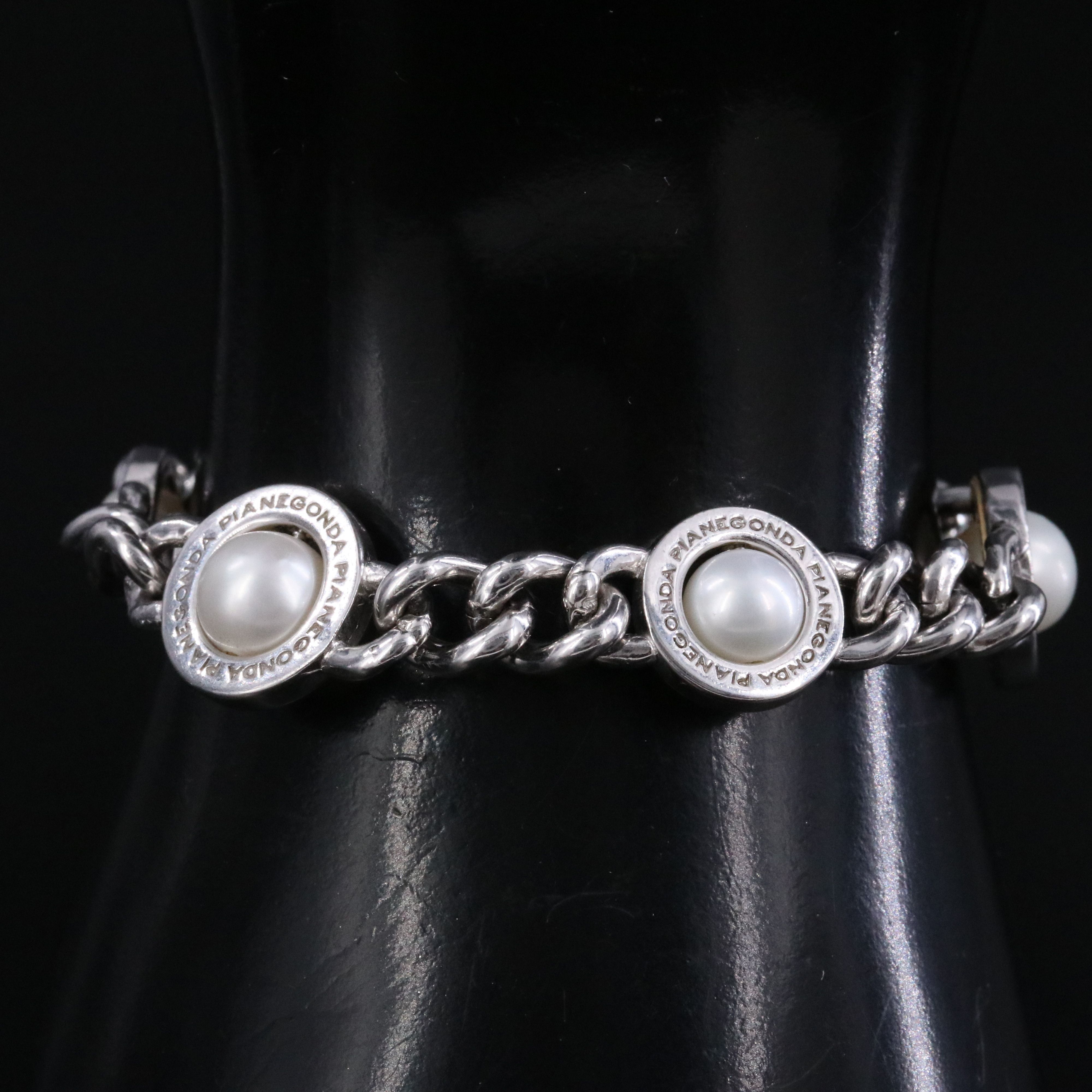 Pianegonda Sterling Pearl Station Bracelet