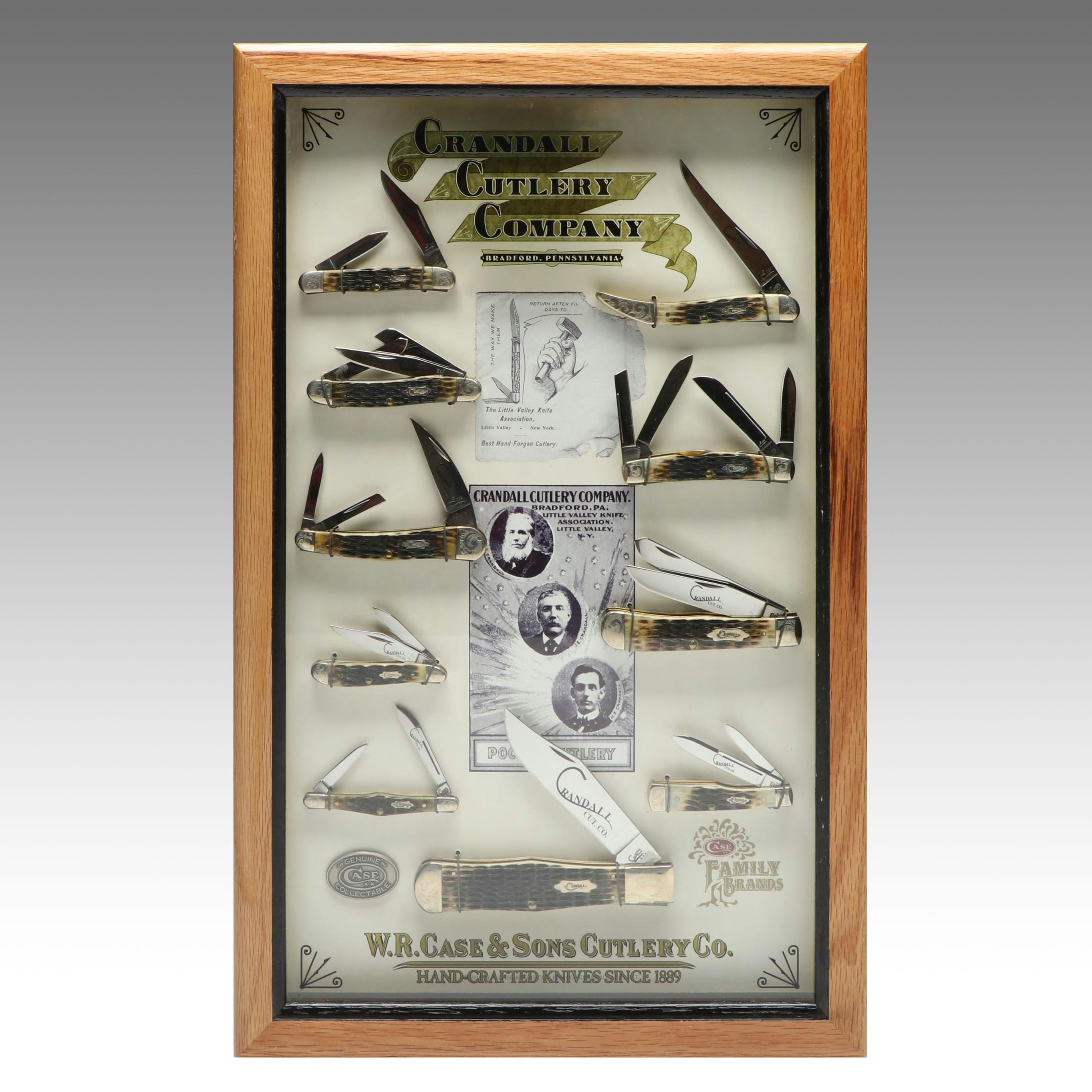 Mounted W.R. Case & Sons Dealer Pocket Knives