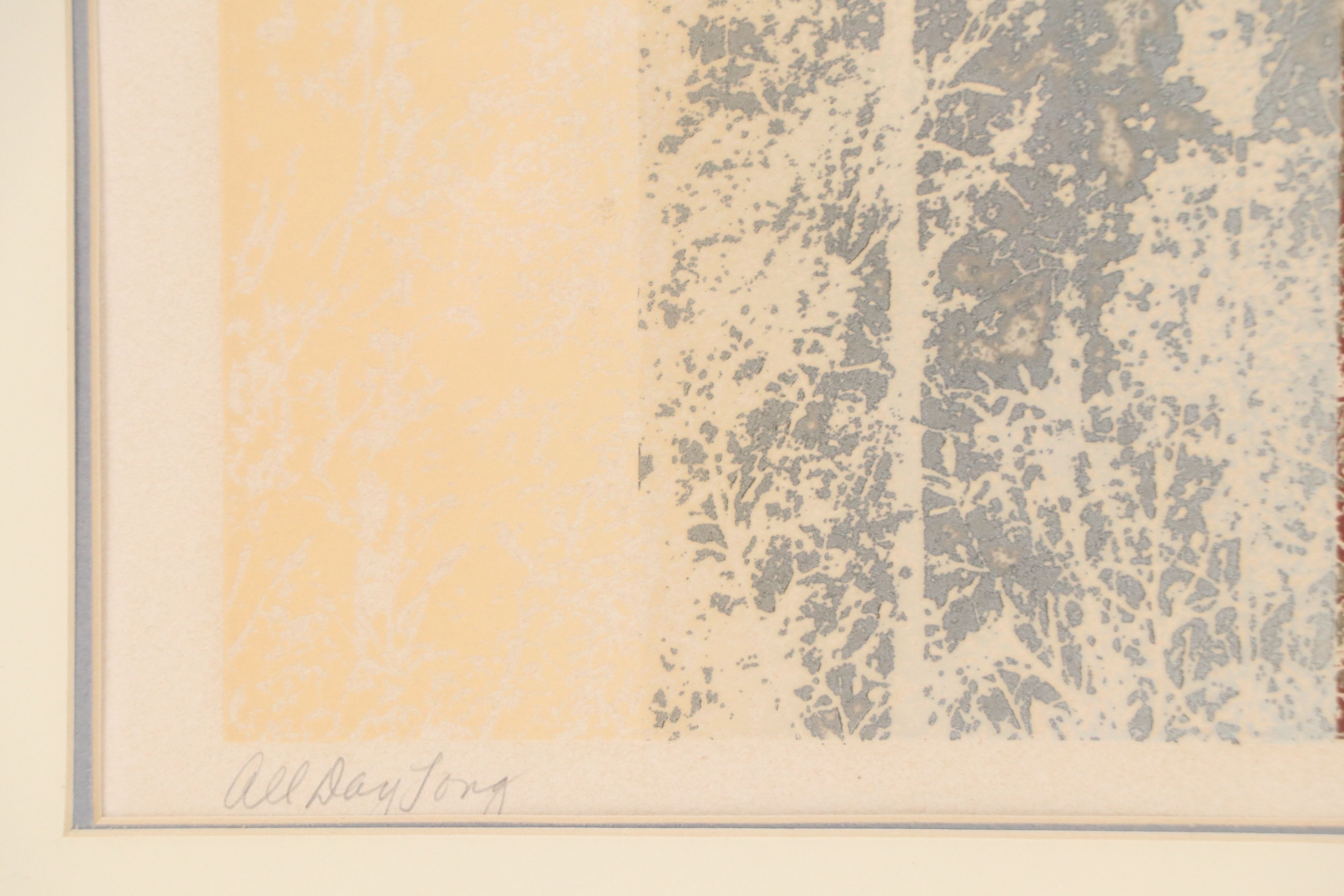 Paula Crane Etching "All Day Long"