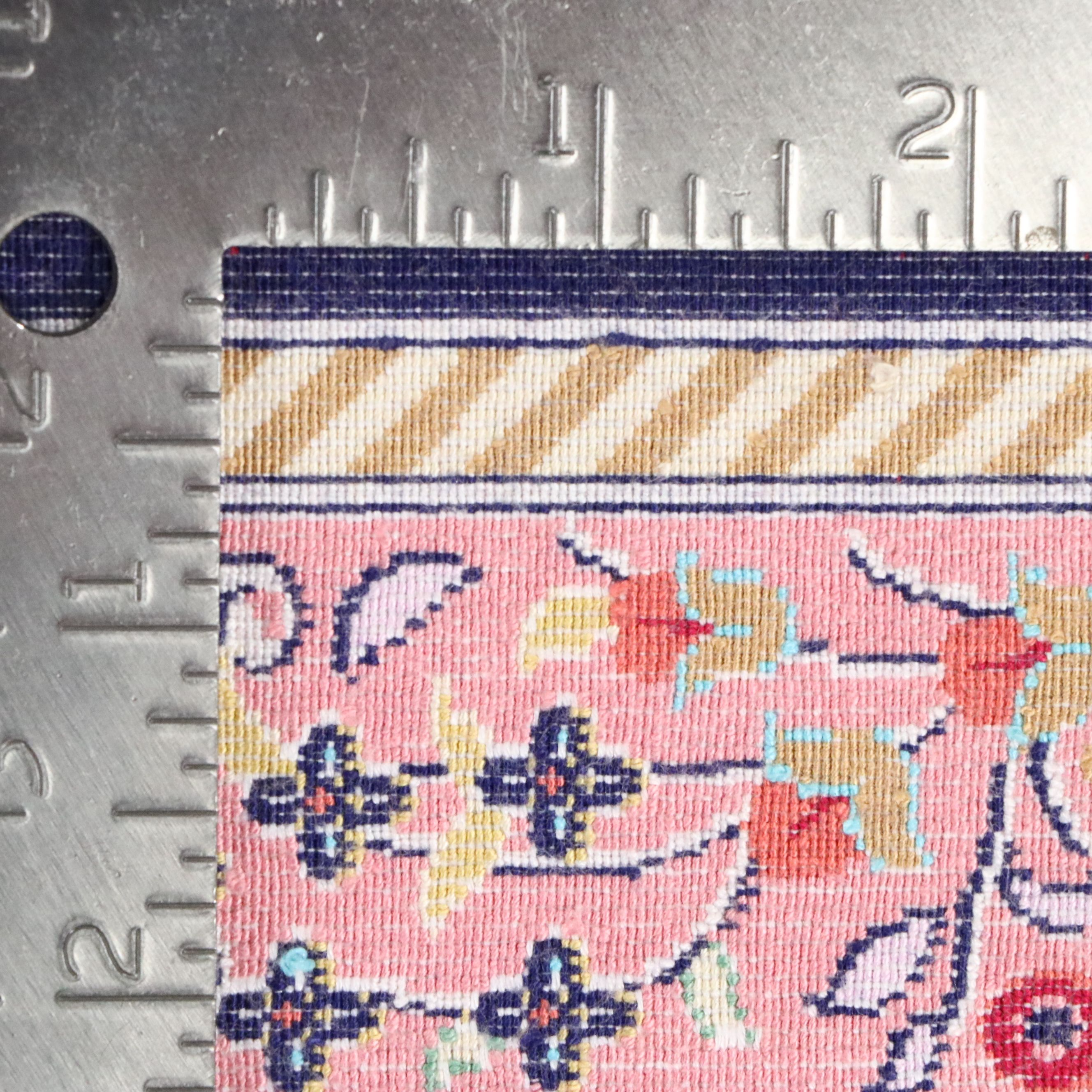 6'6 x 10'3 Hand-Knotted Signed Persian Qom Silk Area Rug