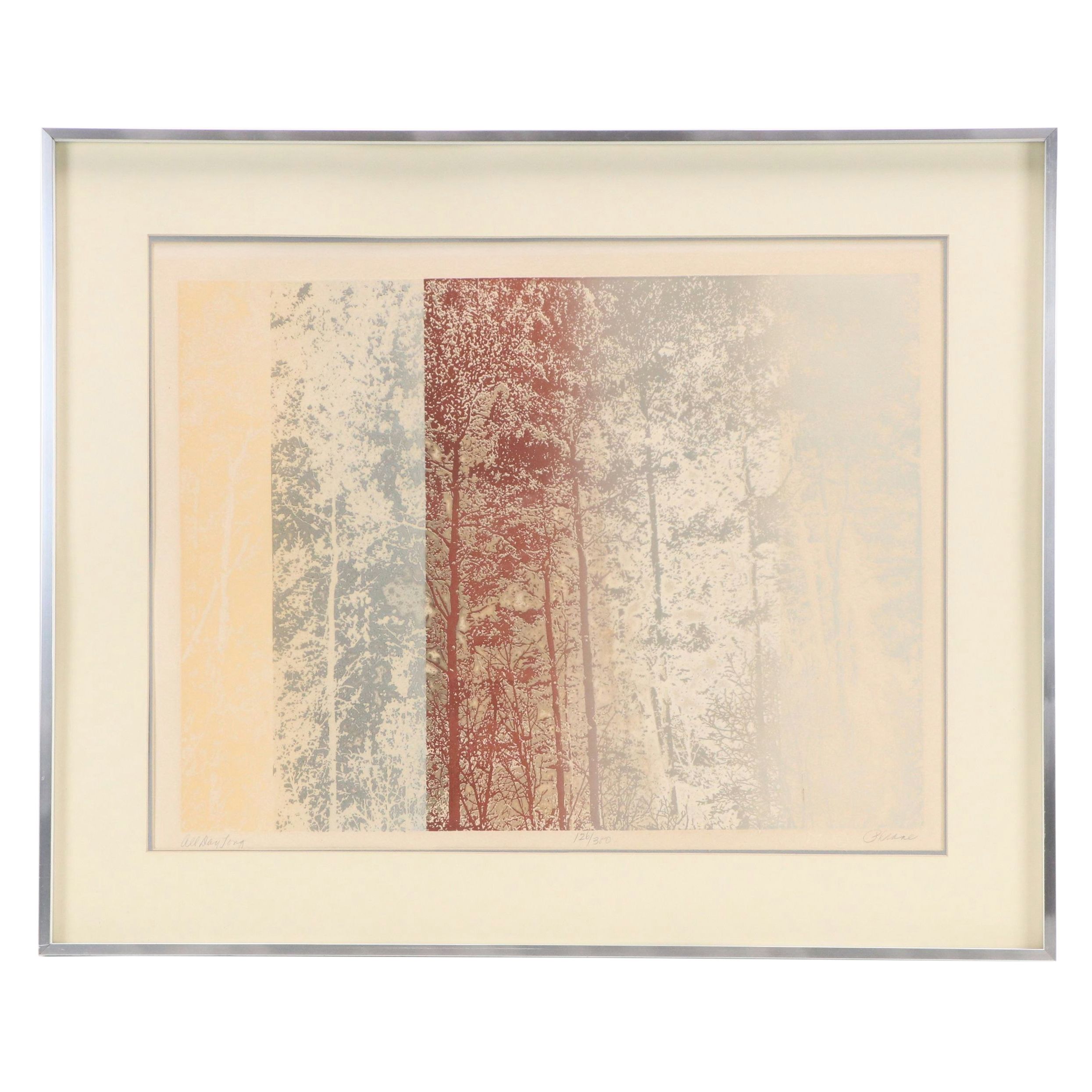 Paula Crane Etching "All Day Long"