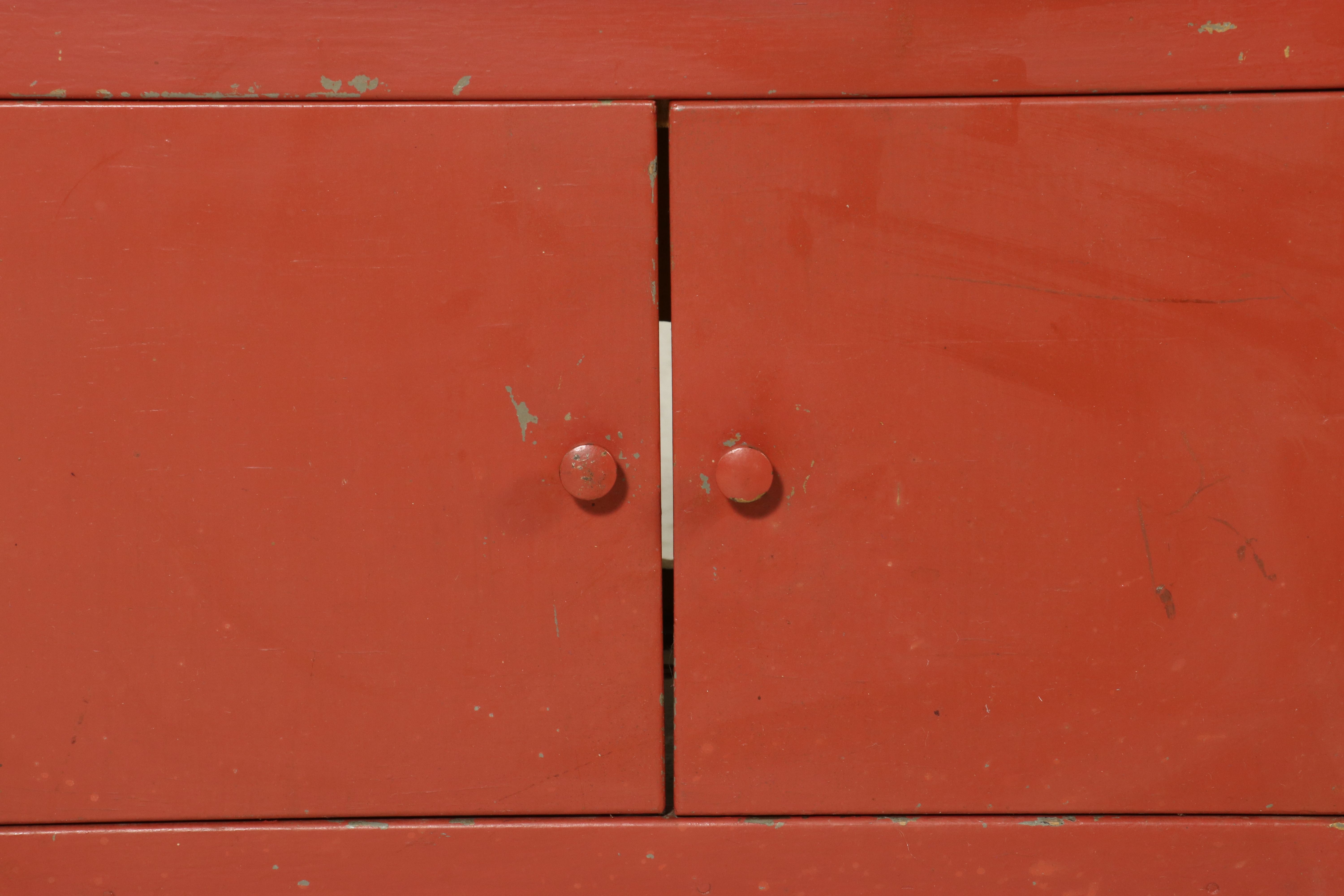 Industrial Painted Wood Modified Rolling A/V or Tool Cart