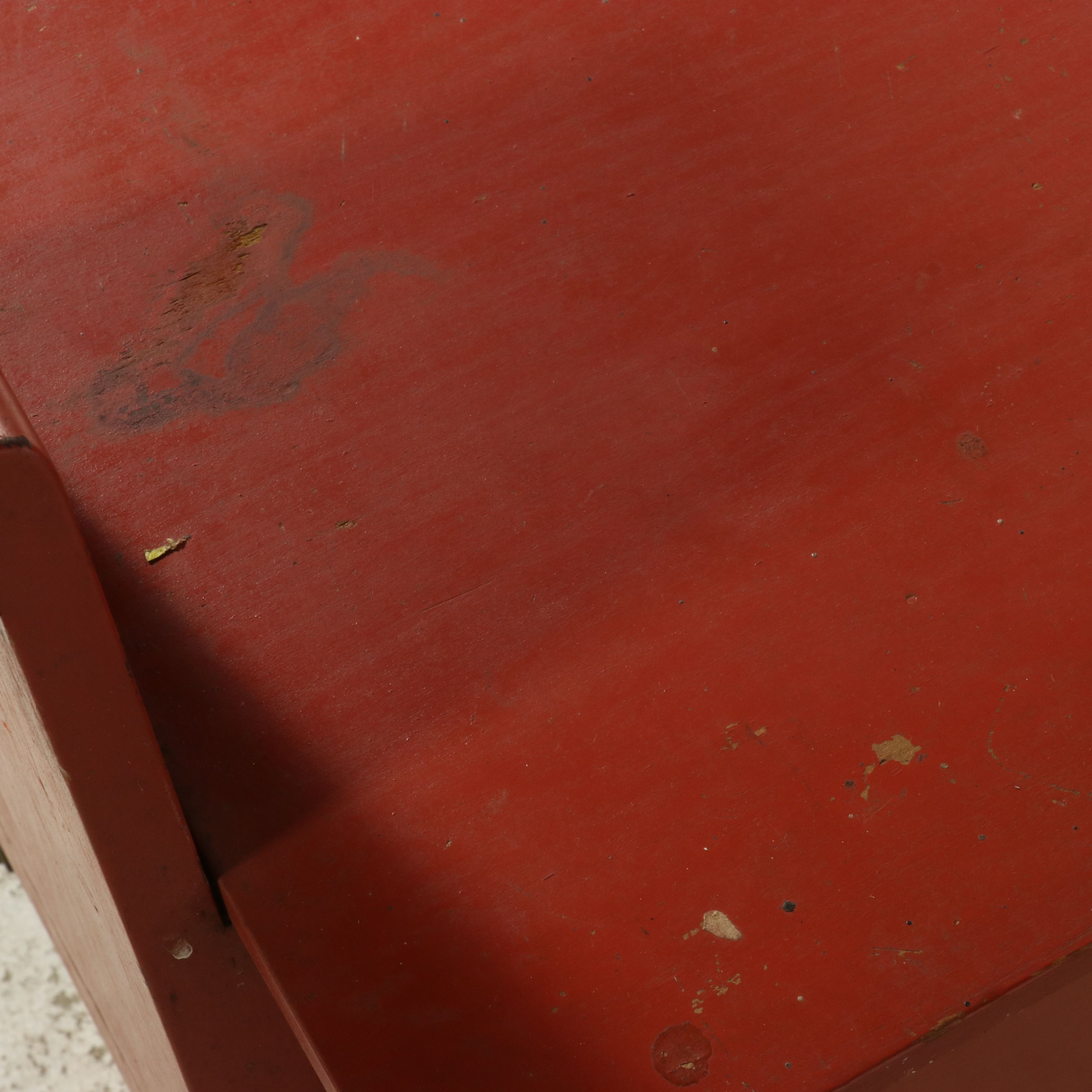 Industrial Painted Wood Modified Rolling A/V or Tool Cart