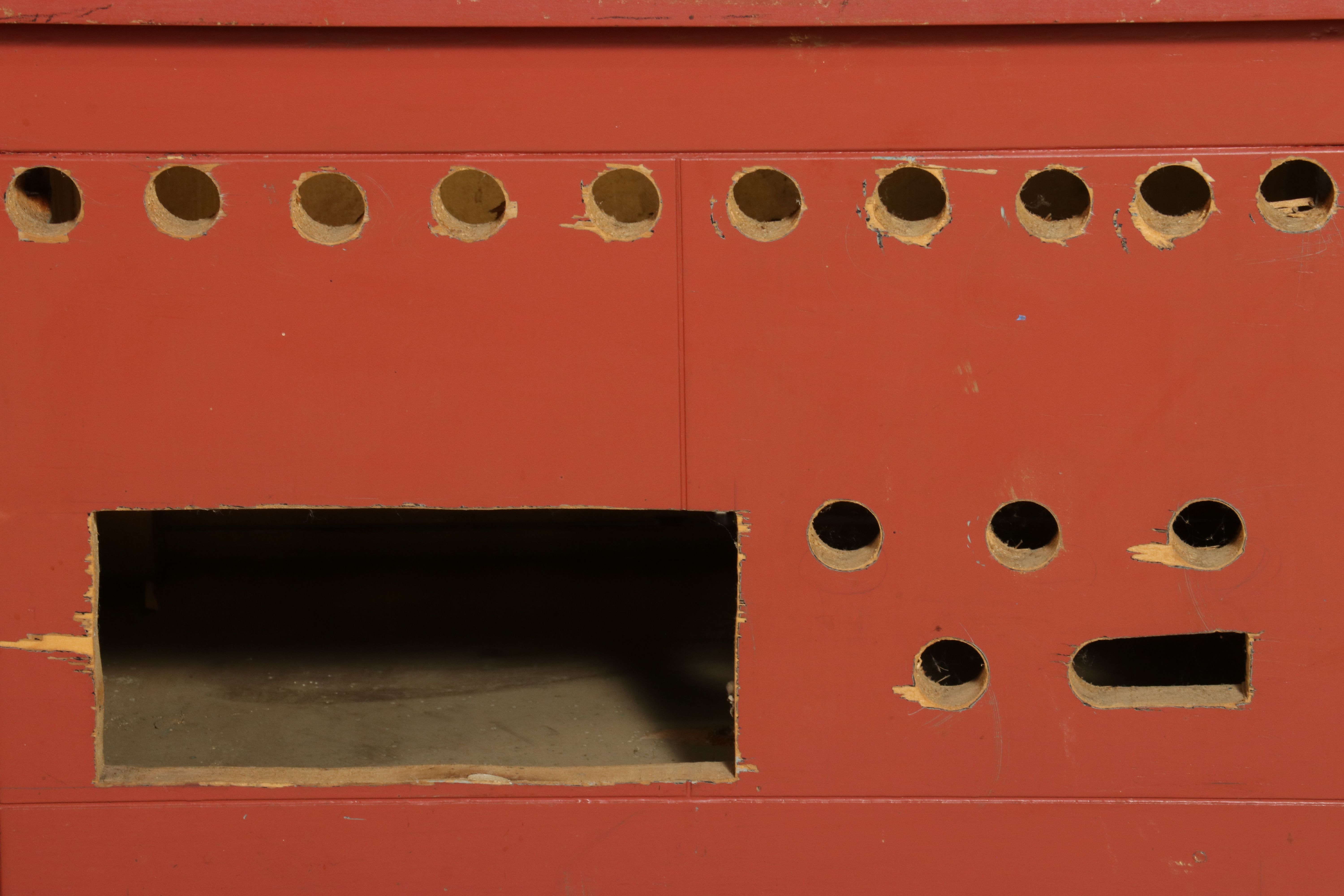 Industrial Painted Wood Modified Rolling A/V or Tool Cart