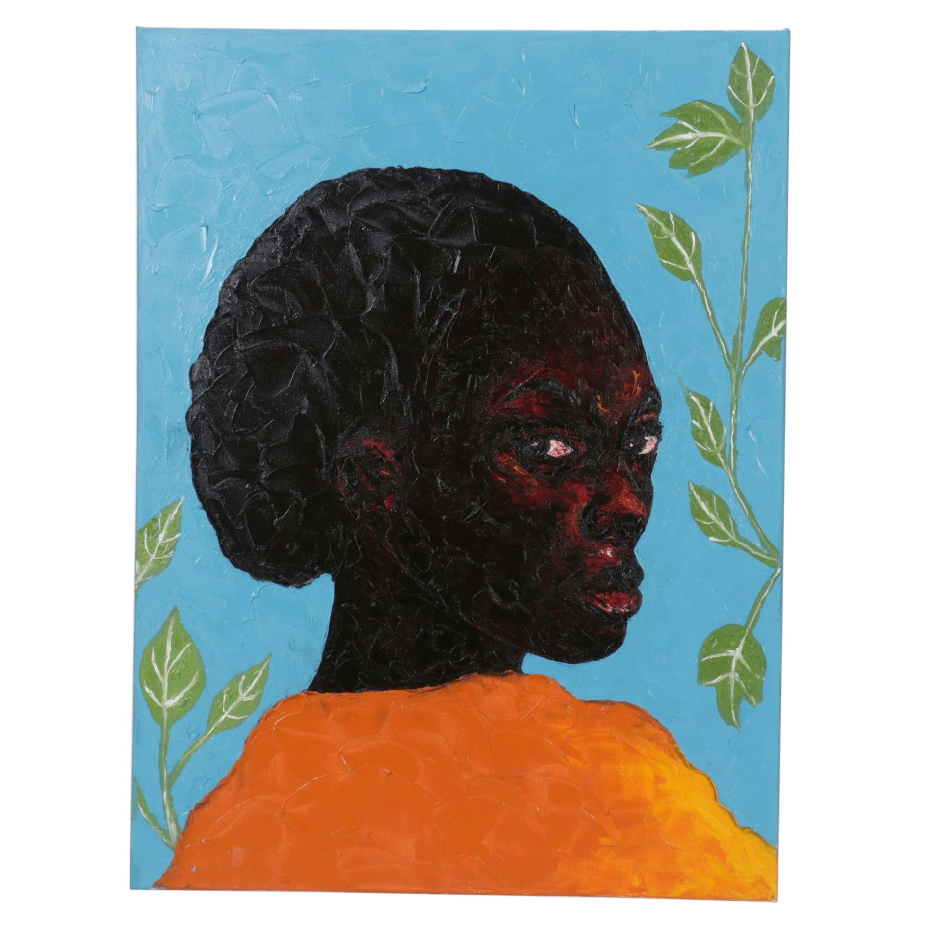 Oluwakemi Omowaire Oil Portrait "Bunmi", Early 21st Century