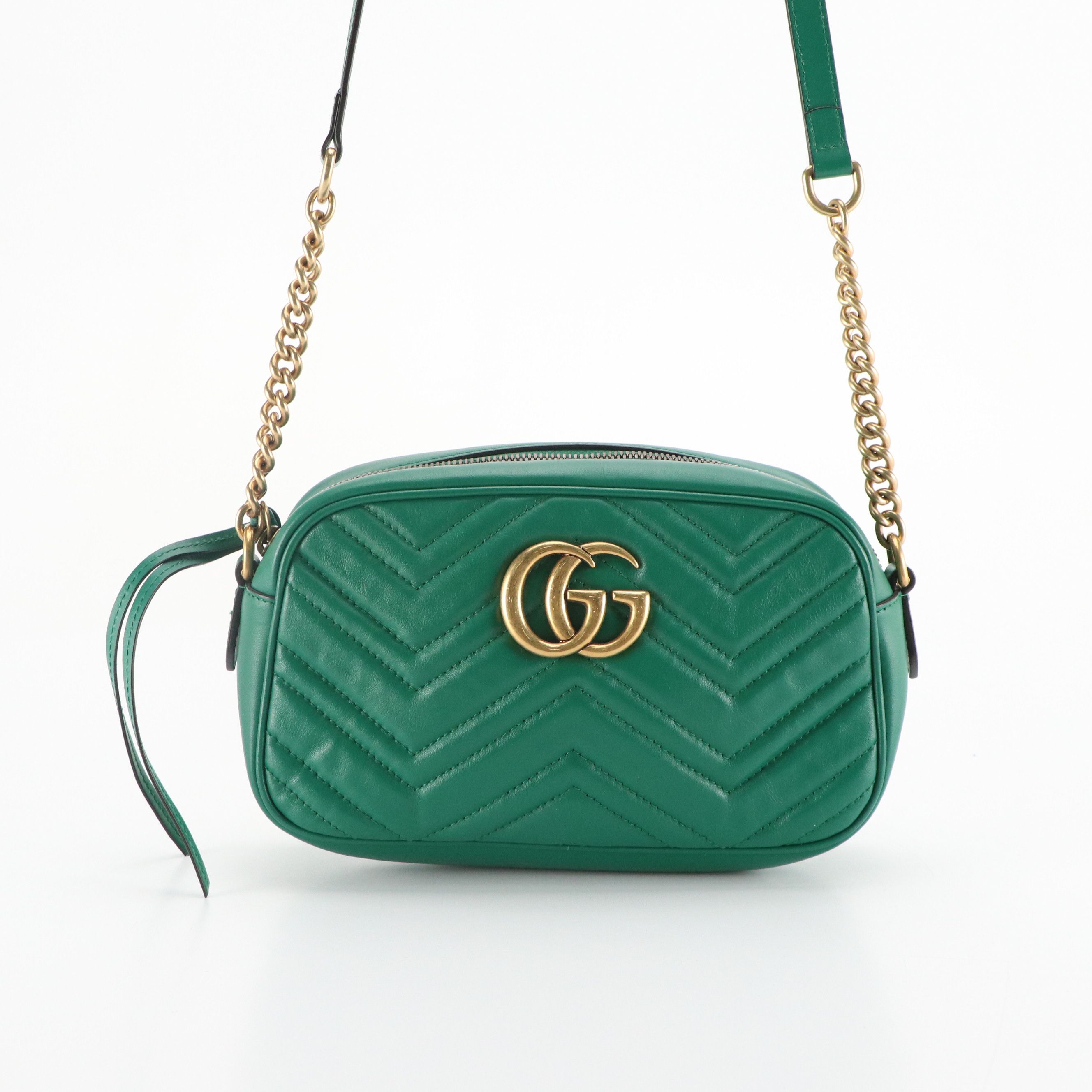 Gucci GG Matelassé Leather Marmont Chain Shoulder Bag