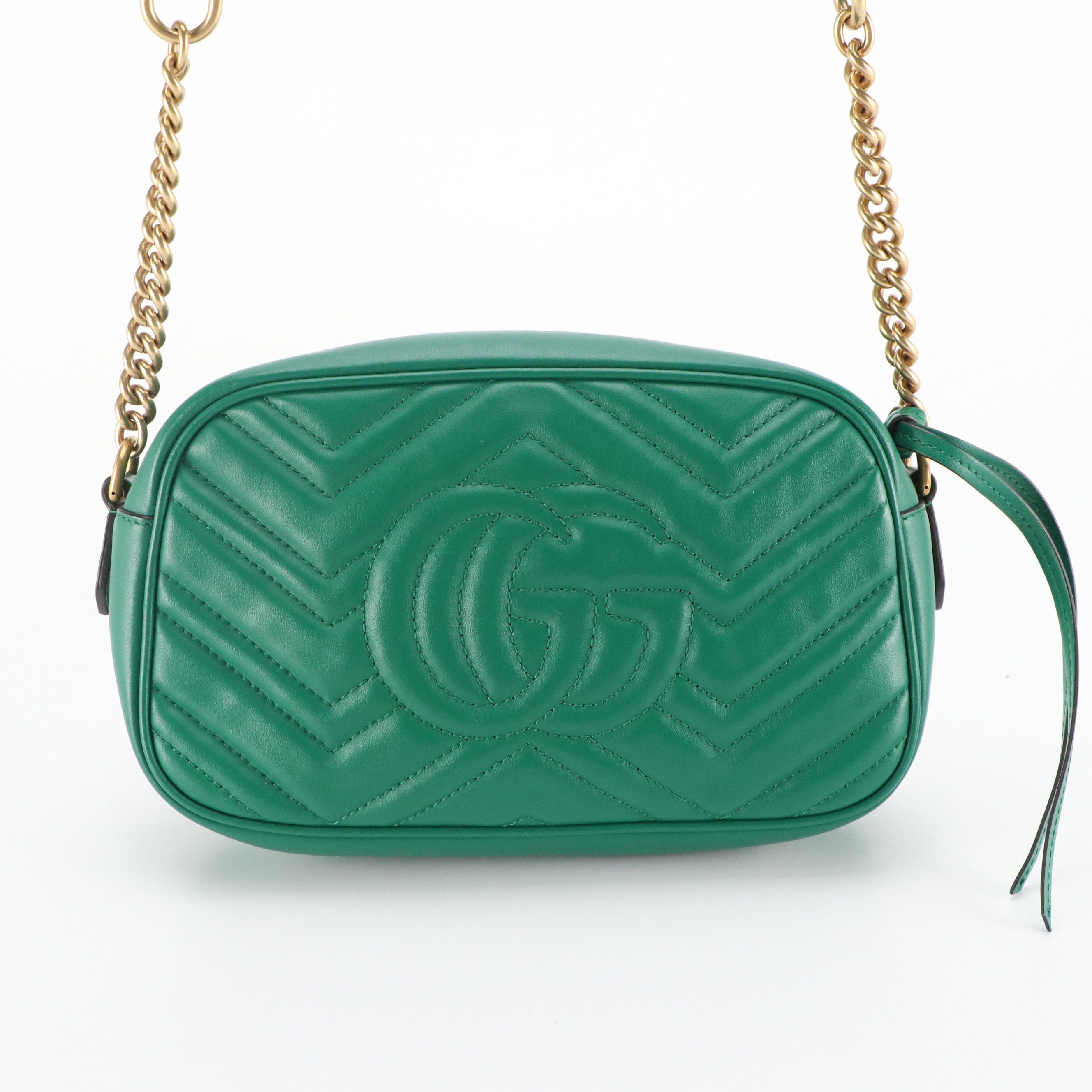 Gucci GG Matelassé Leather Marmont Chain Shoulder Bag