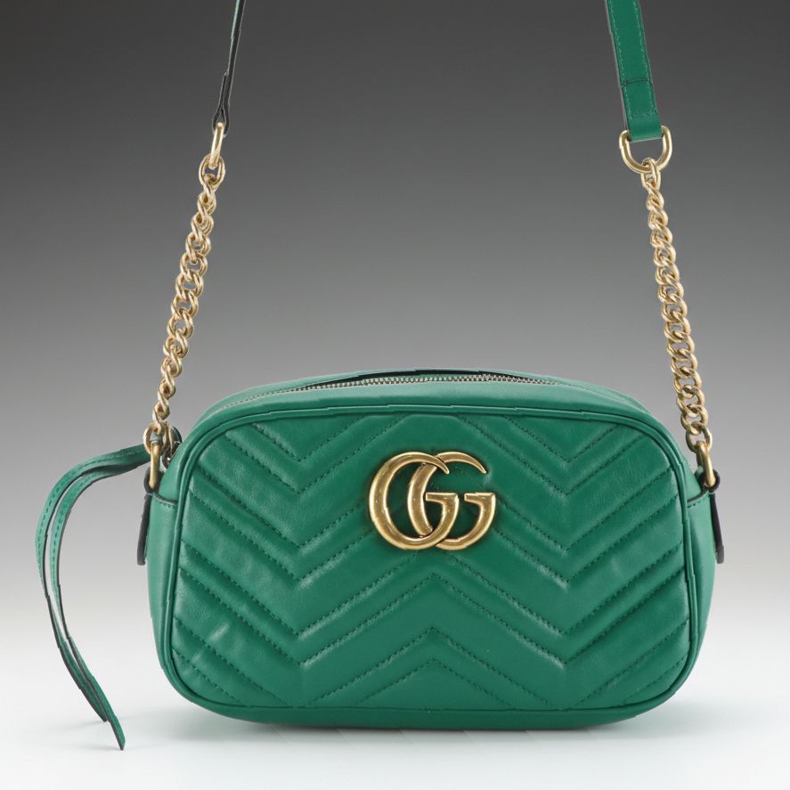 Gucci GG Matelassé Leather Marmont Chain Shoulder Bag