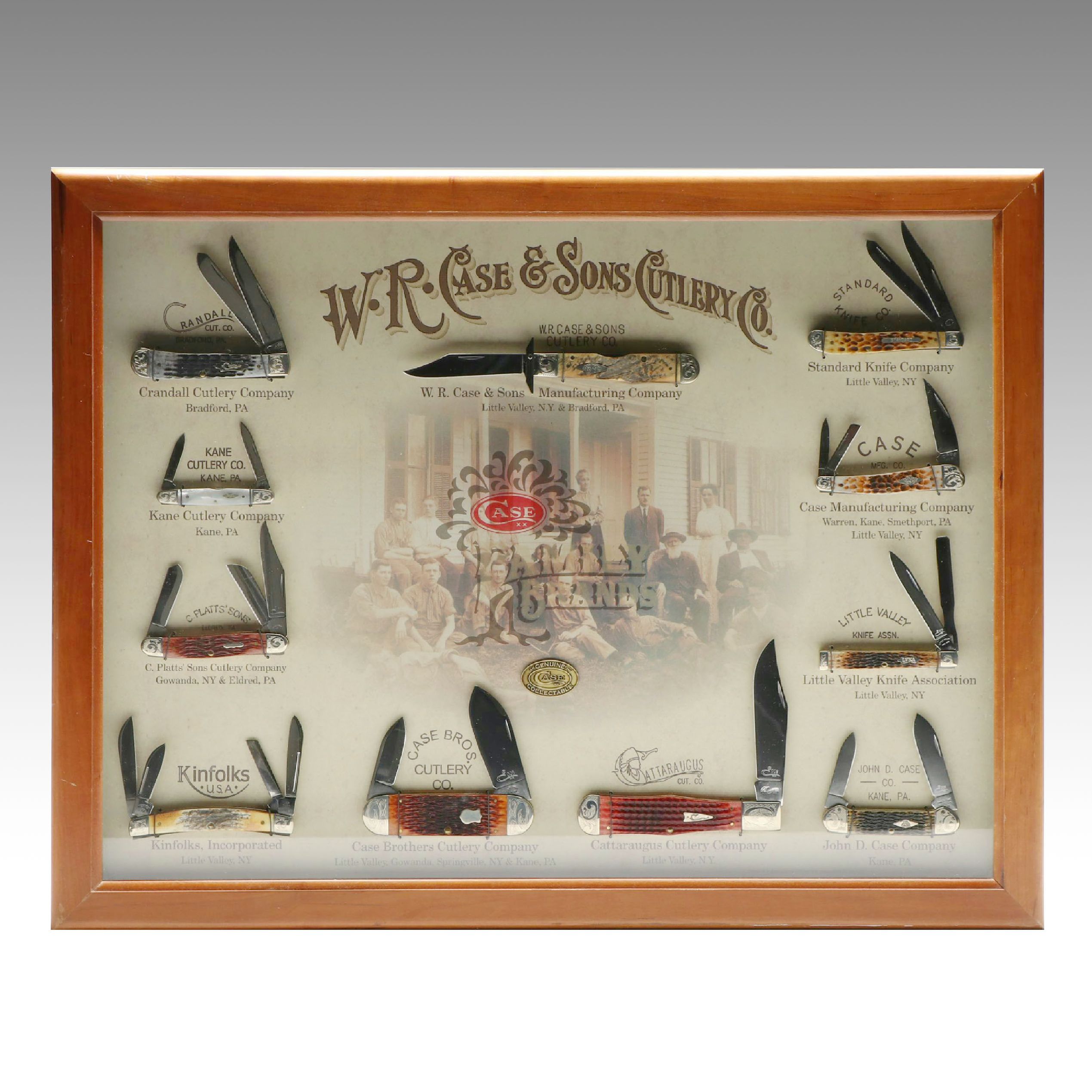 Mounted W.R. Case & Sons Dealer Pocket Knives