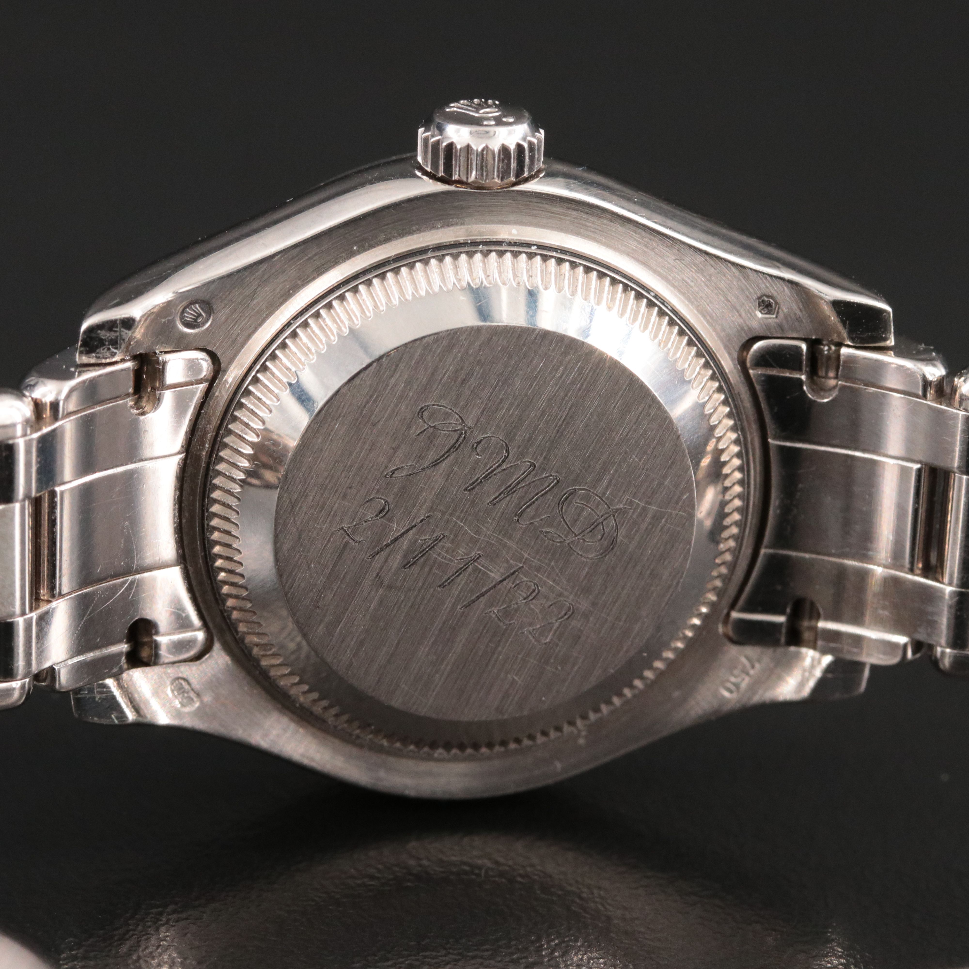 18K Rolex Datejust Pearlmaster Factory Diamond 80319 Mother-of-Pearl Watch c.'07