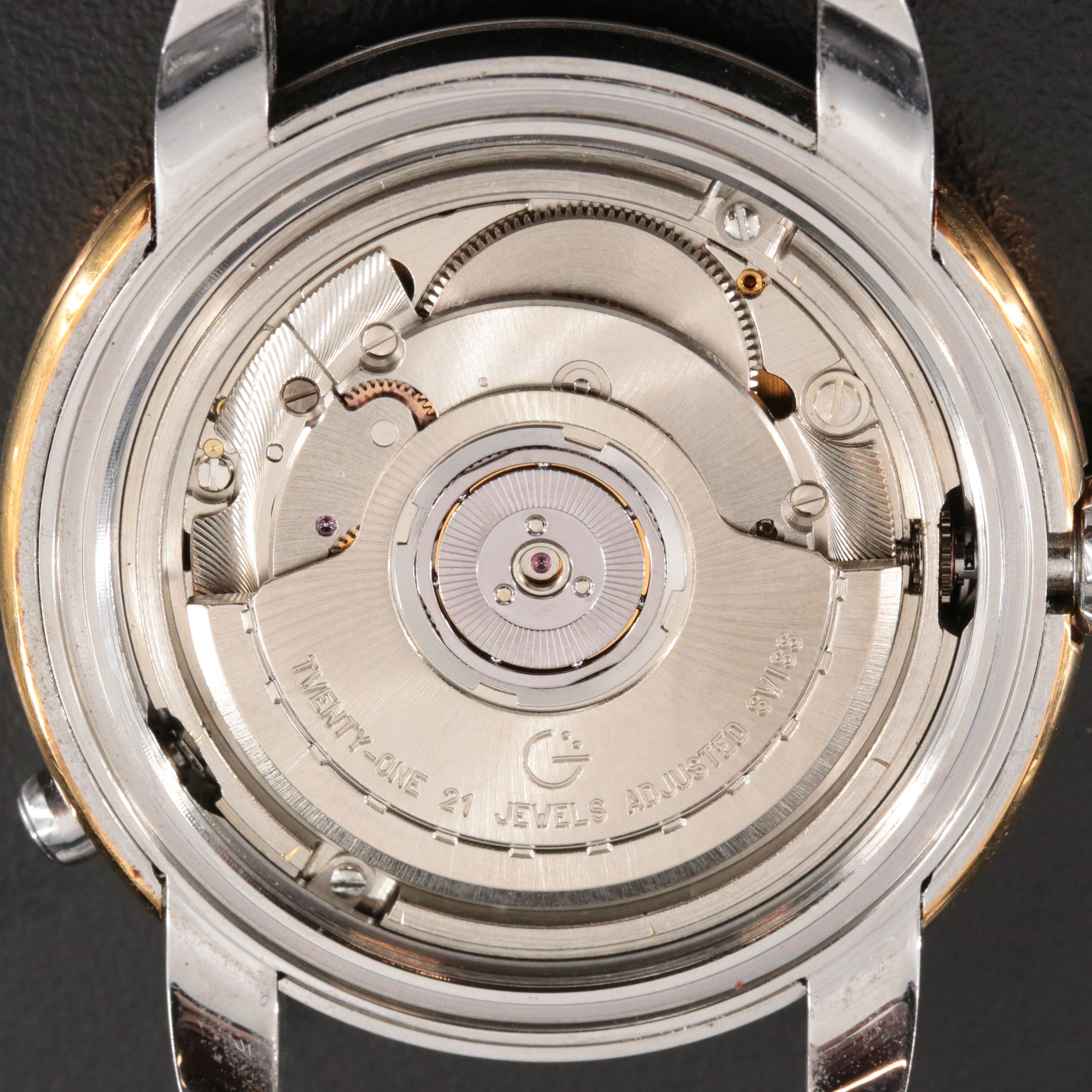 Gevril Day/Night 15 Degrees Dual Time 18K Steel Watch