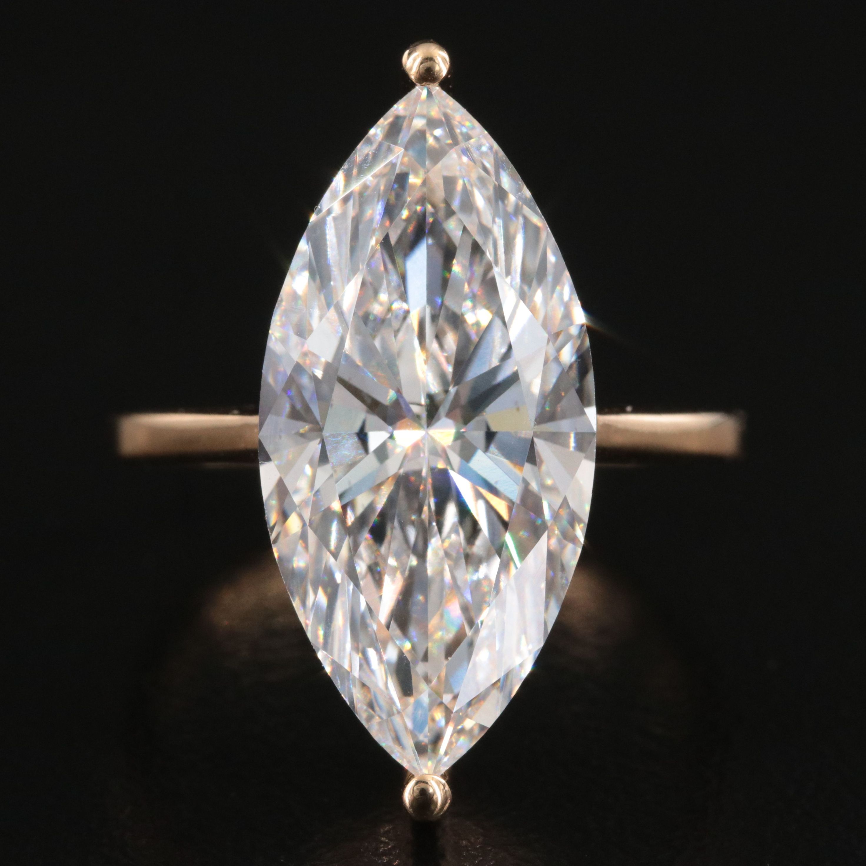 18K 6.56 CT Lab Grown Diamond Solitaire Ring with IGI Report