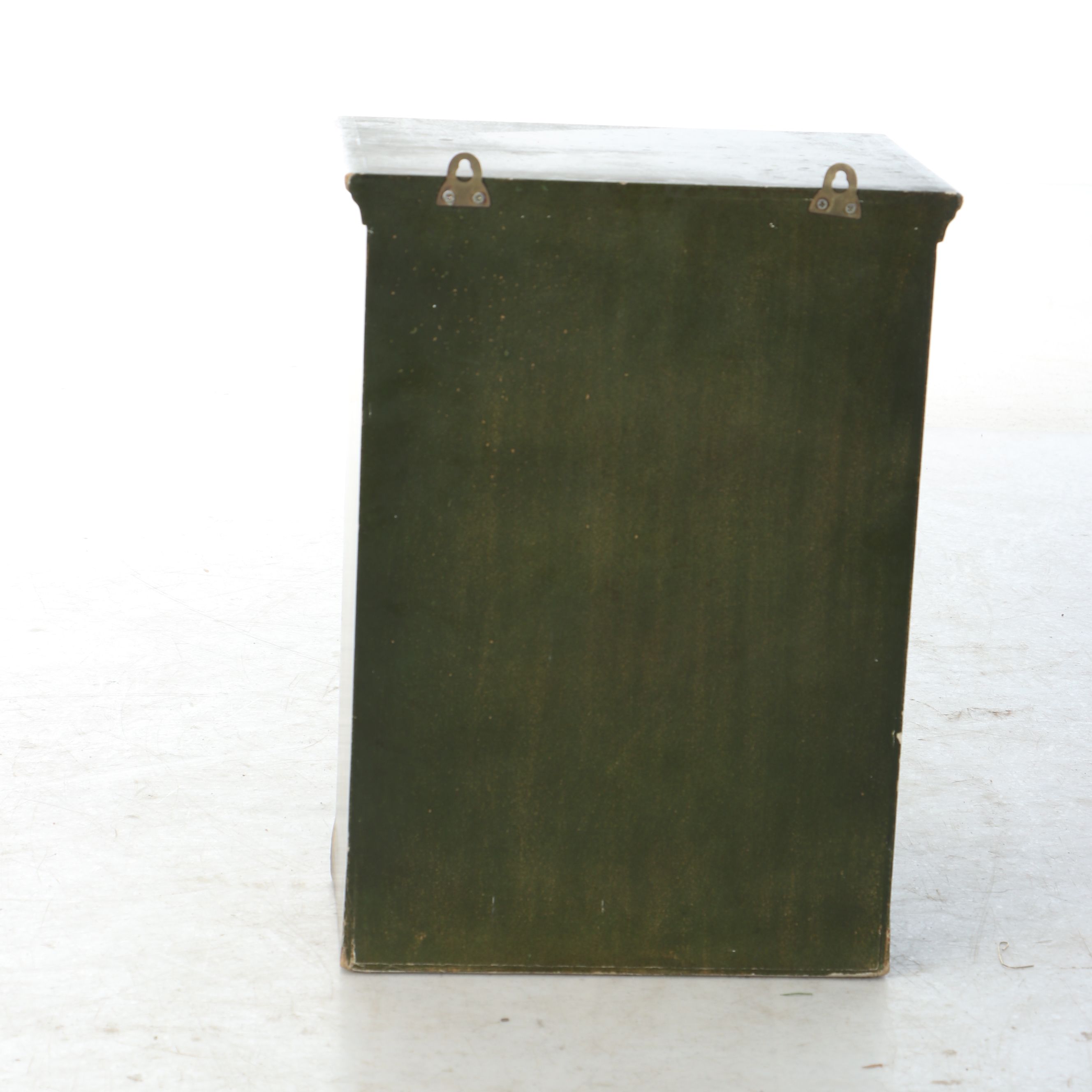 Rustic Distressed Green Wooden Letterbox