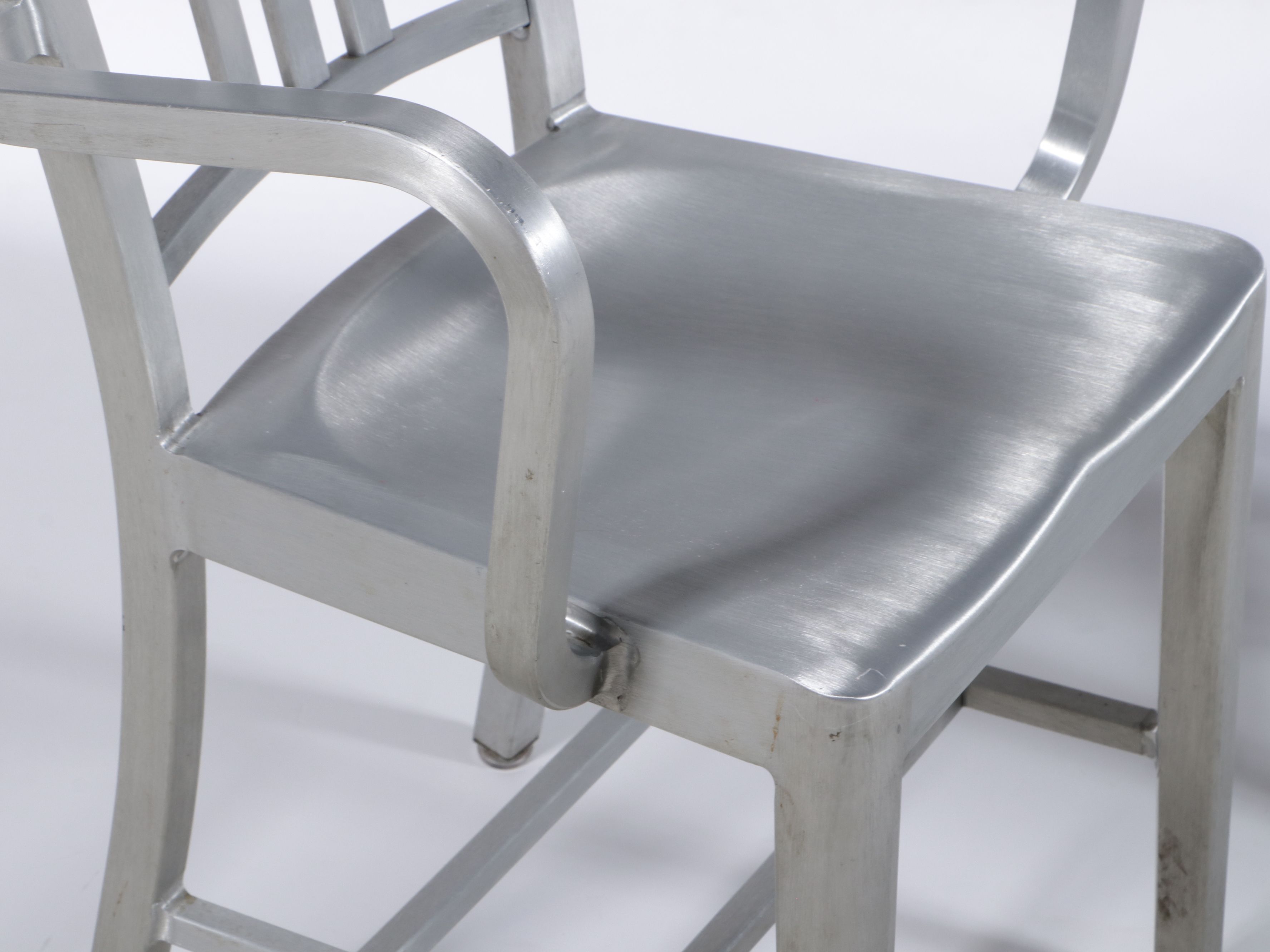 Emeco Brushed Recycled Aluminum "Navy" Chairs