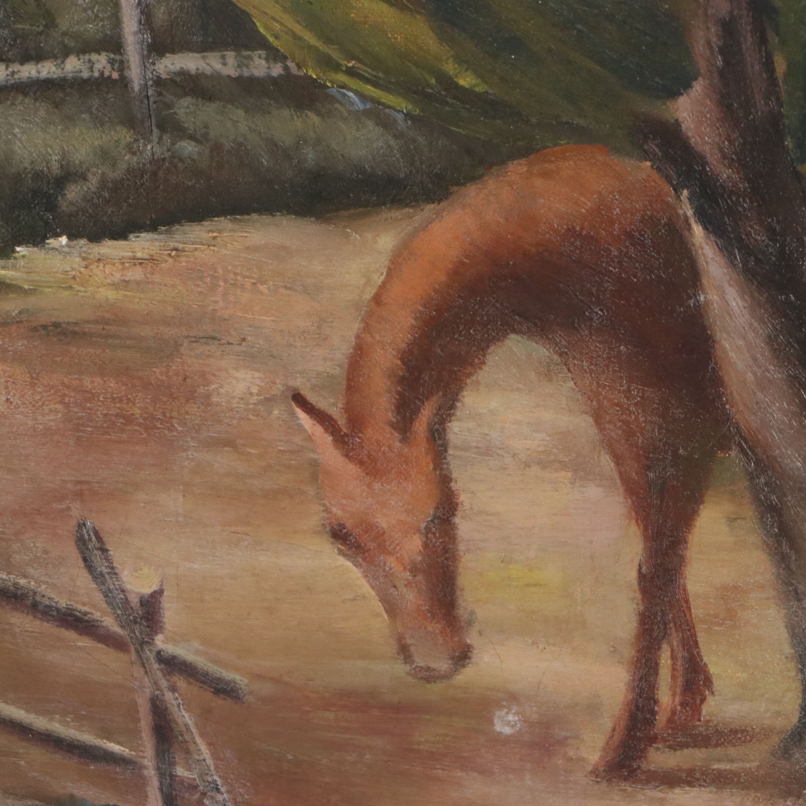 Arthur Helwig Oil Painting "Canyon Corral"