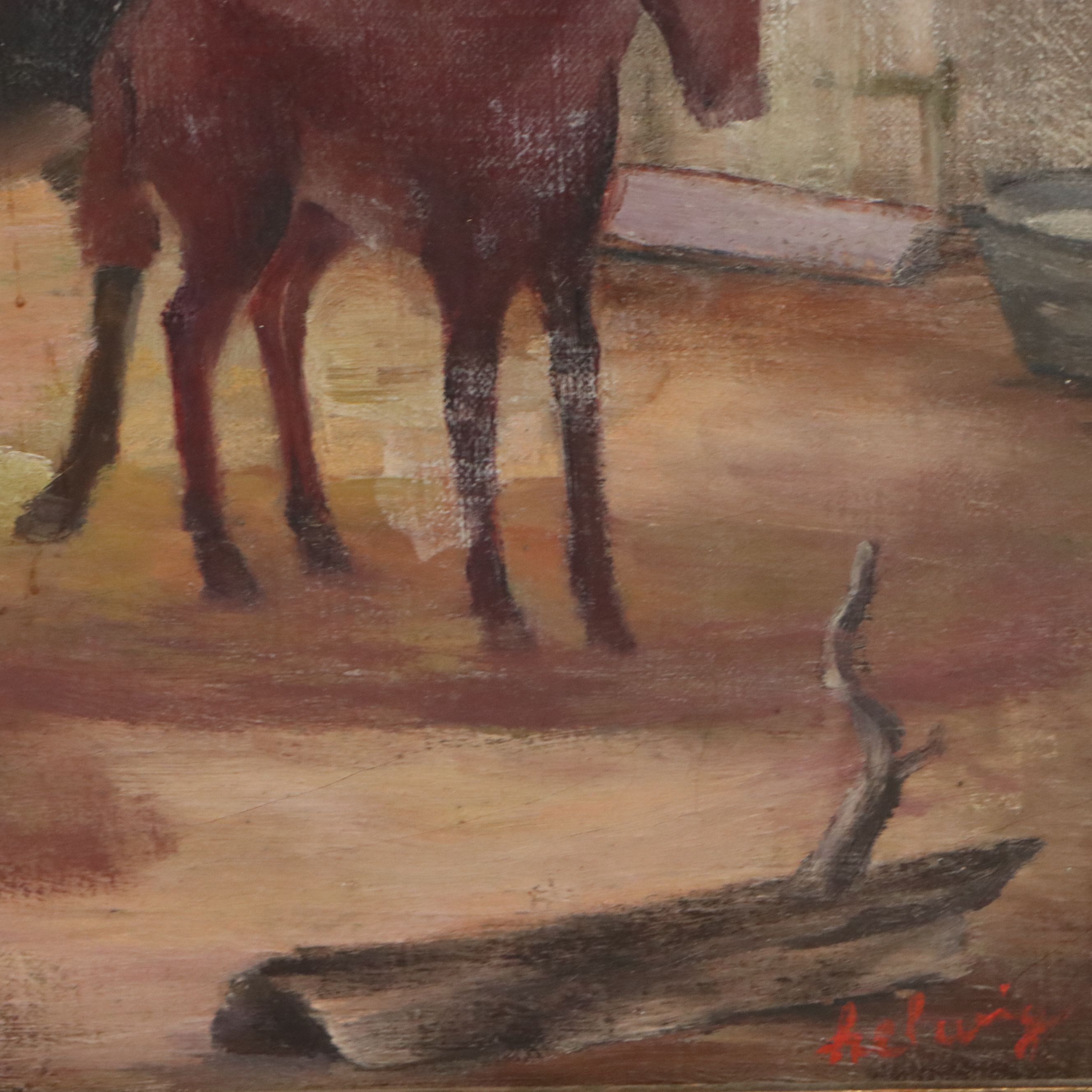 Arthur Helwig Oil Painting "Canyon Corral"