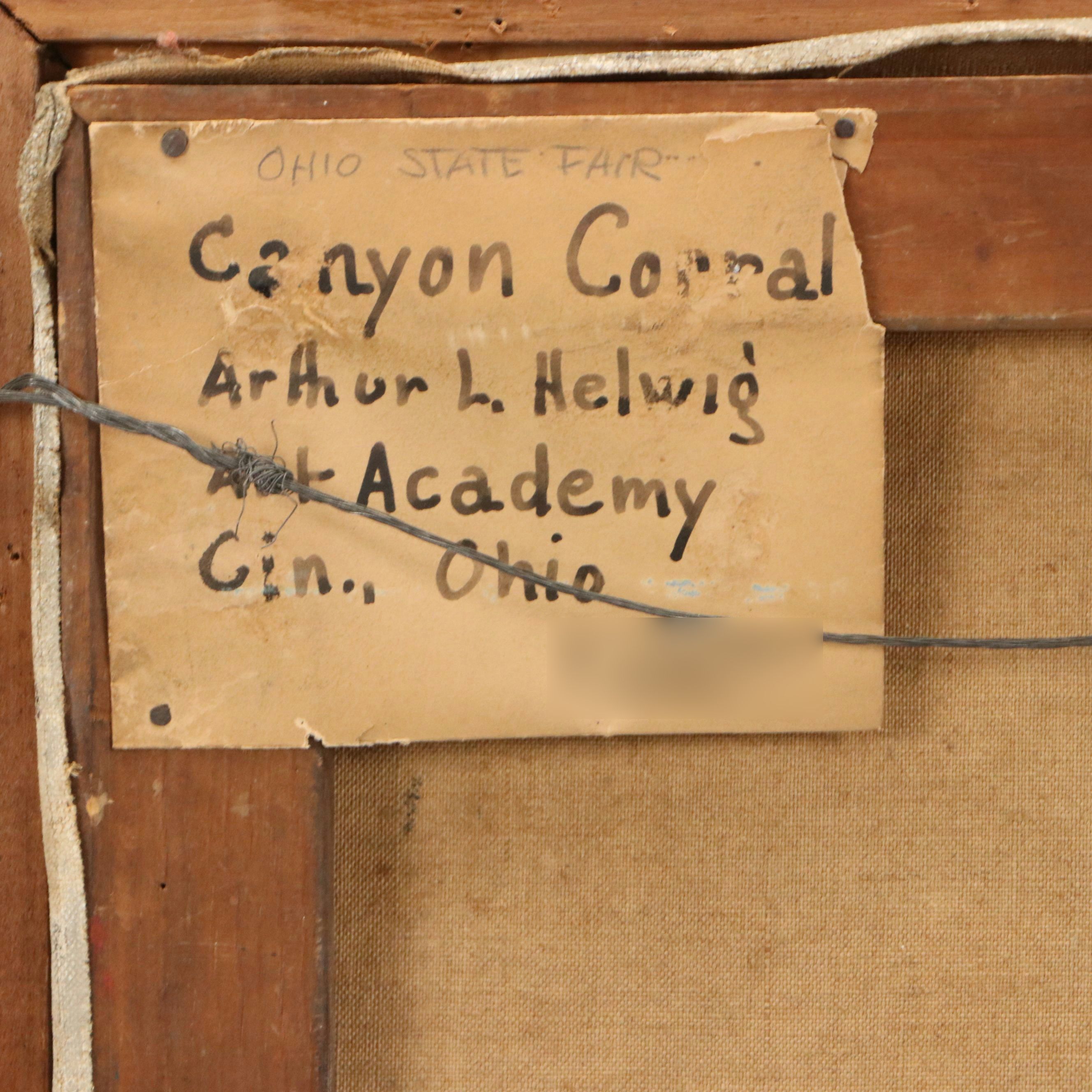 Arthur Helwig Oil Painting "Canyon Corral"