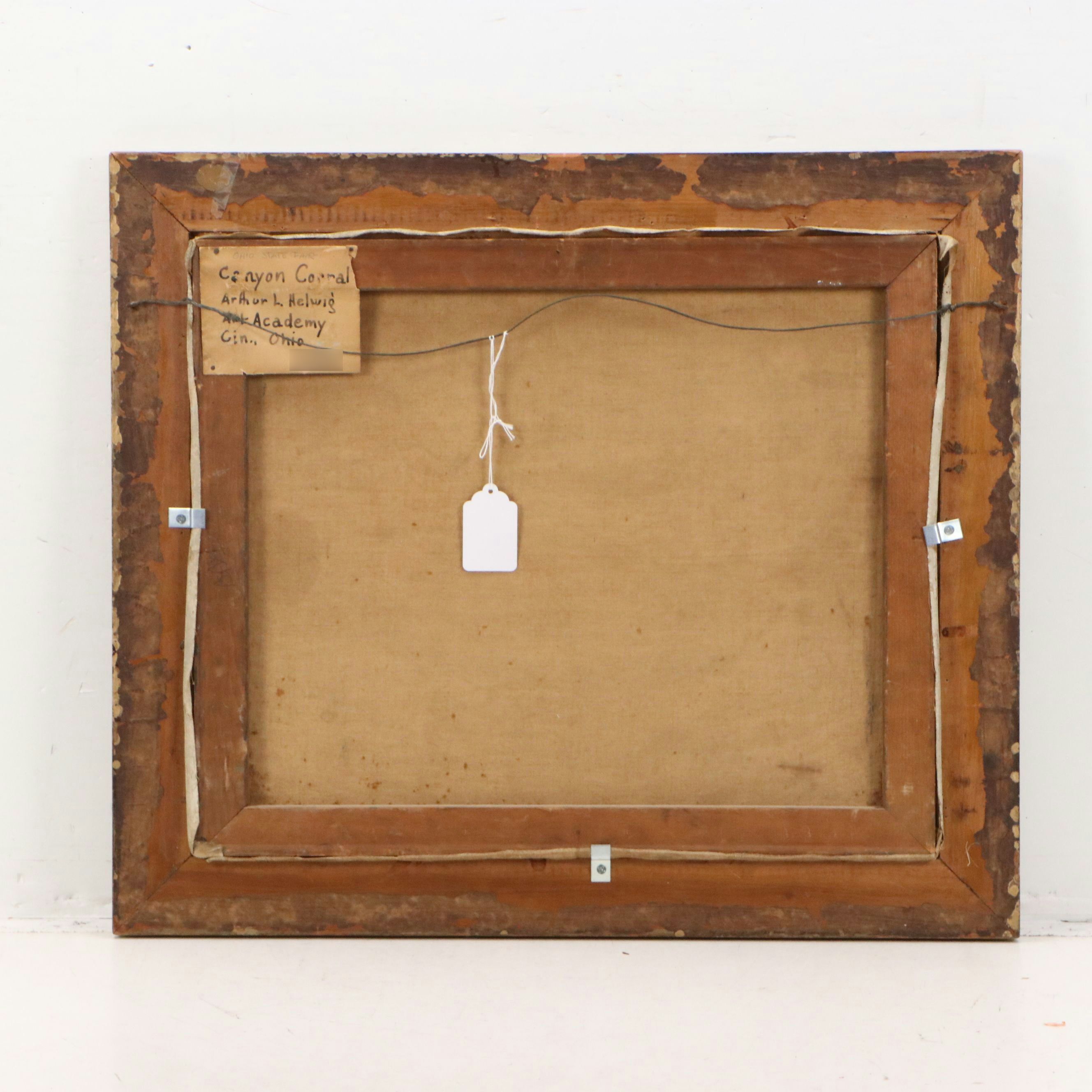 Arthur Helwig Oil Painting "Canyon Corral"