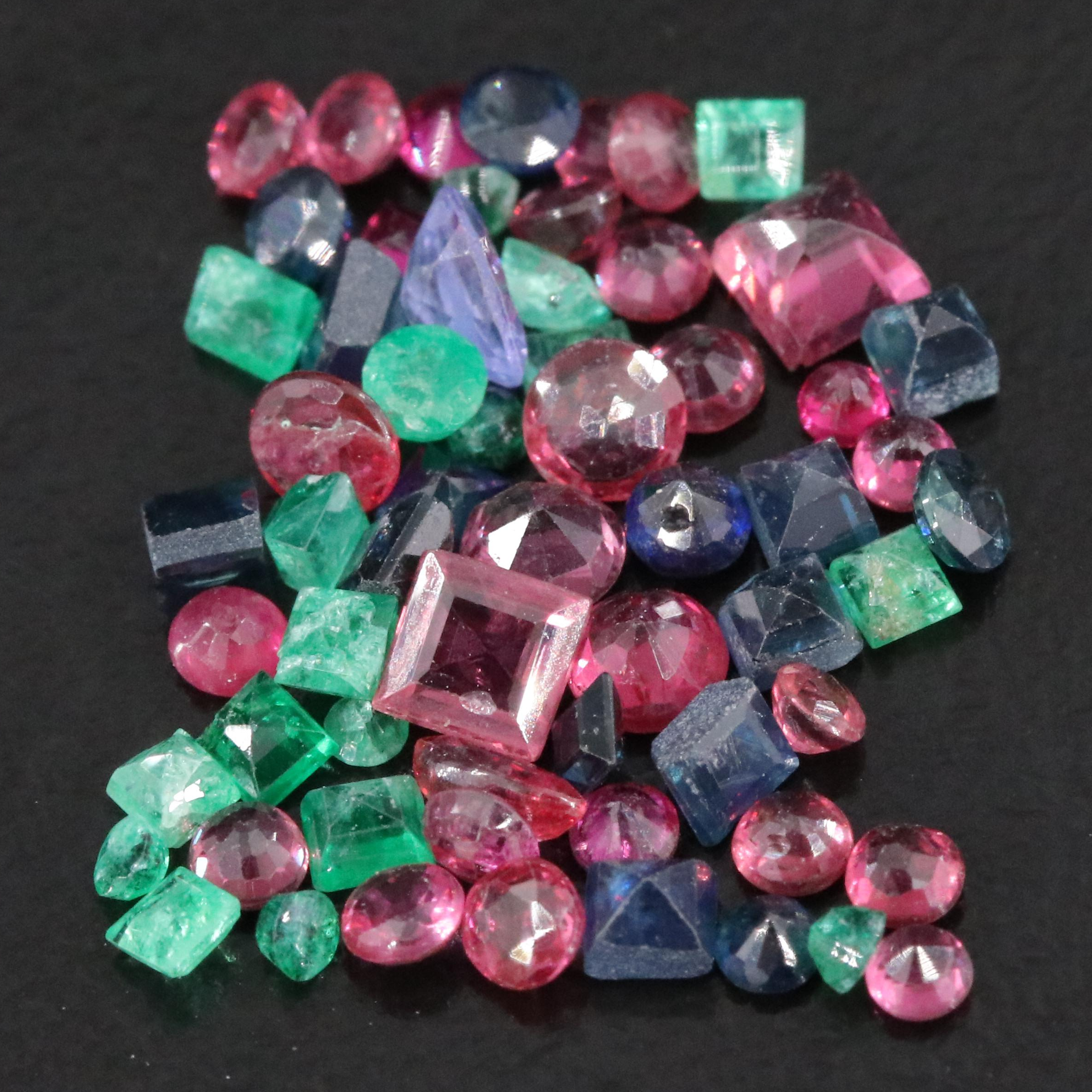 Loose 5.01 CTW Ruby, Emerald and Sapphire Lot