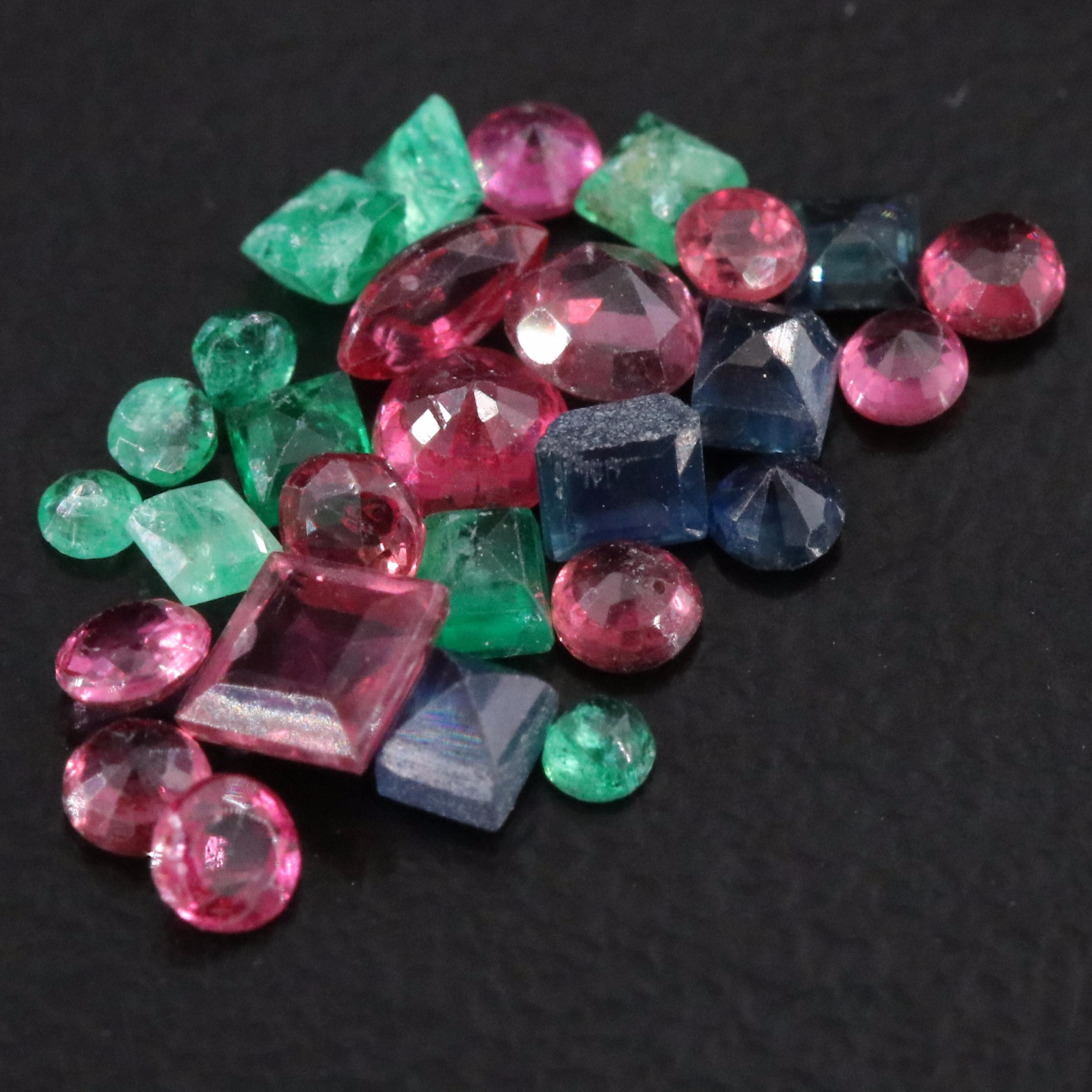 Loose 5.01 CTW Ruby, Emerald and Sapphire Lot