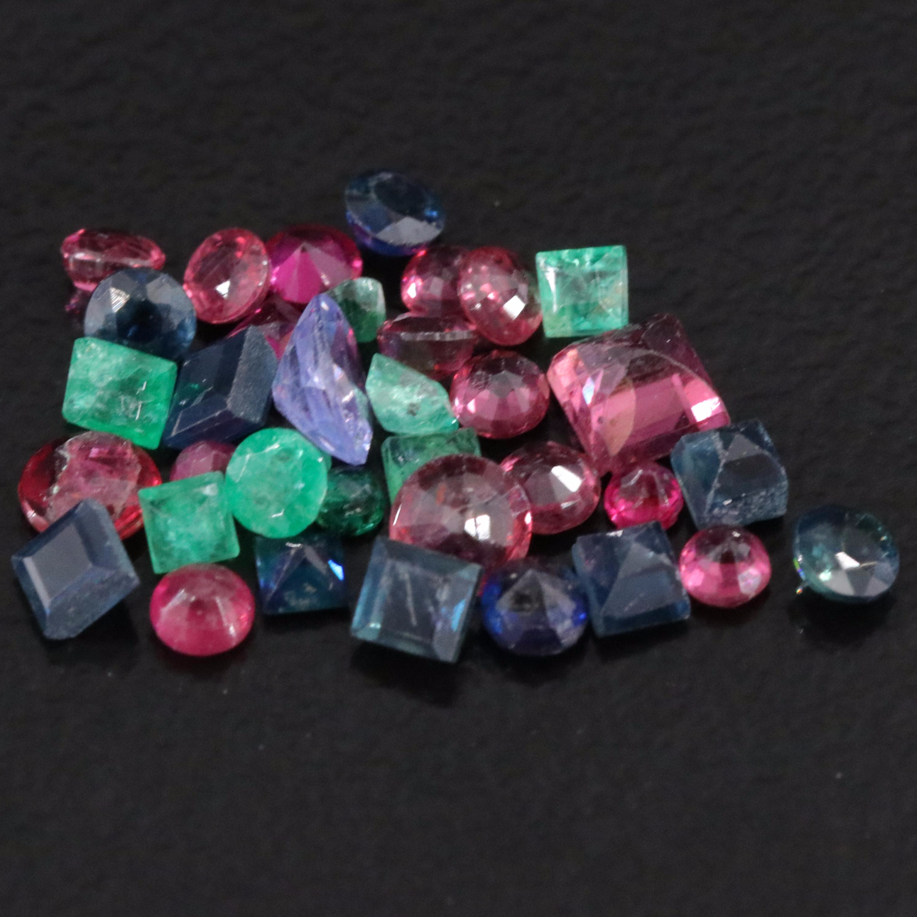Loose 5.01 CTW Ruby, Emerald and Sapphire Lot