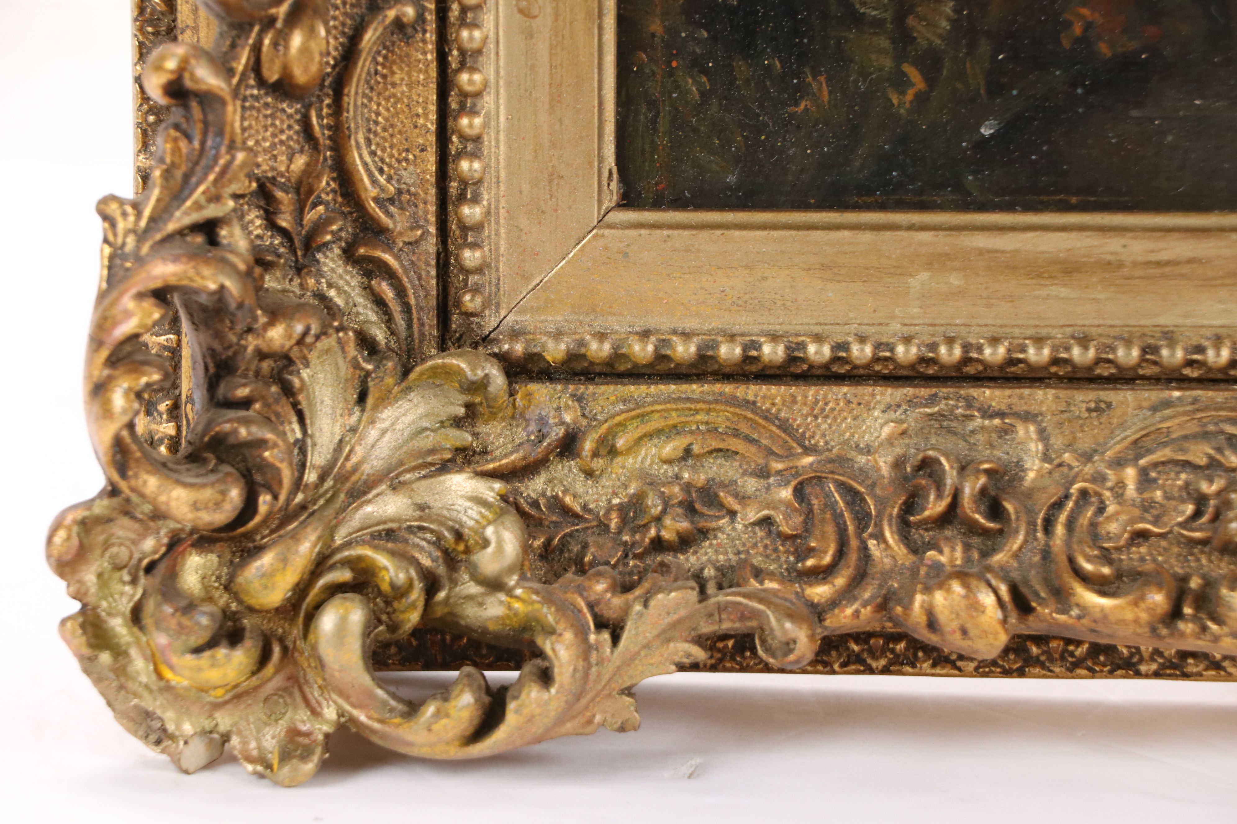 Julius Paulsen Oil Painting of Woodland Bridge, 1891