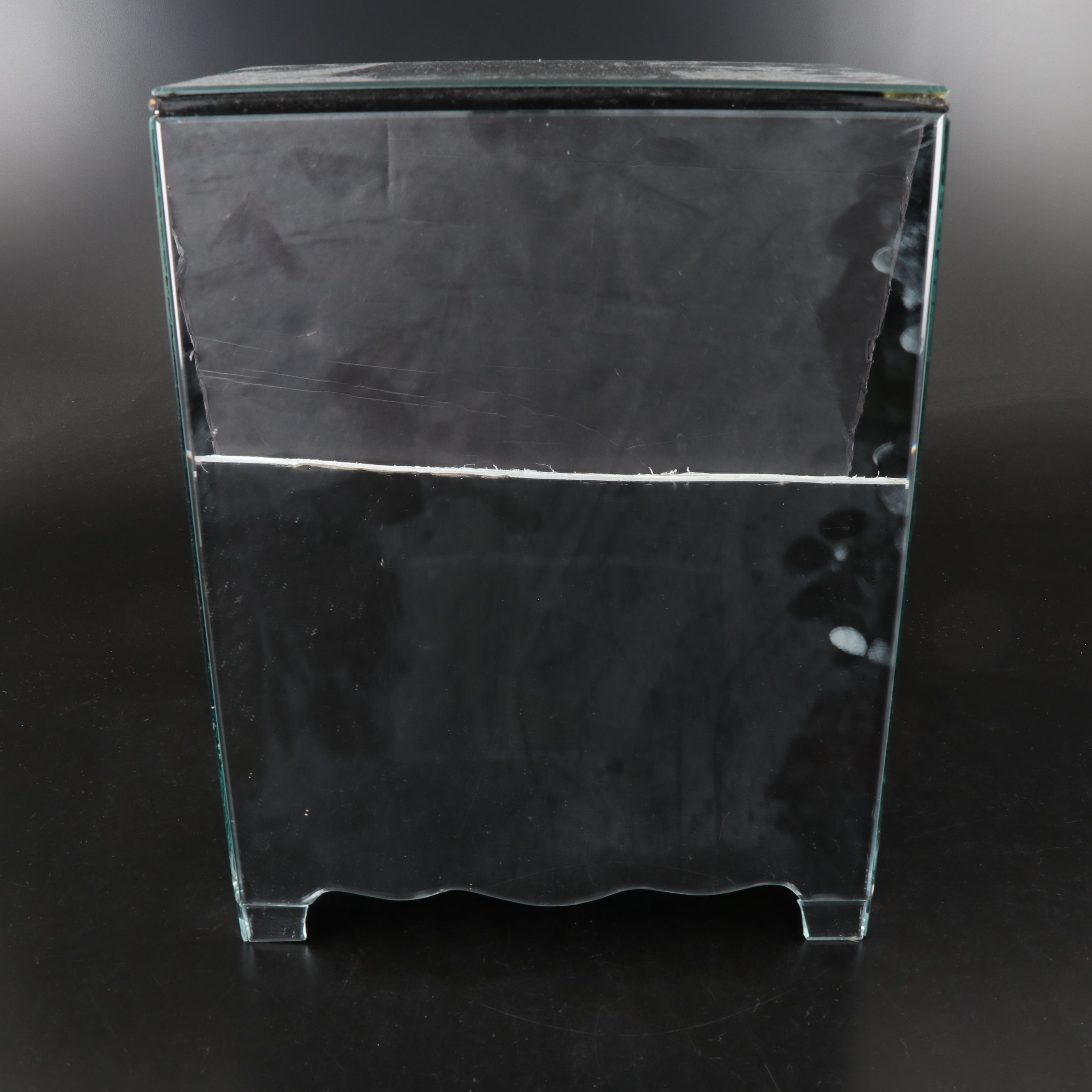 Mirrored Three-Drawer Vanity Storage Box