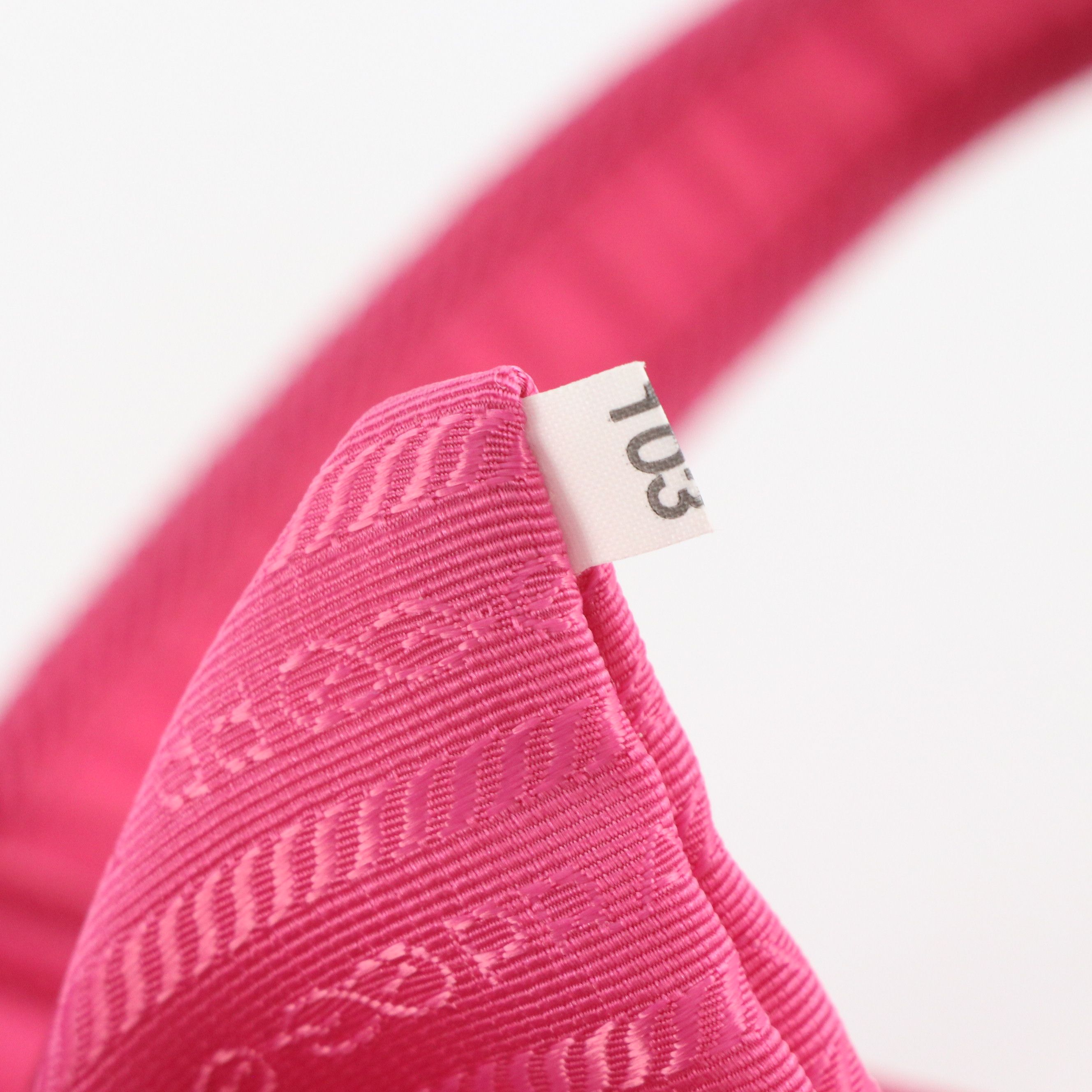 Prada Canapa Logo Two-Way Bow Tote Bag in Hot Pink Tessuto Nylon and Leather