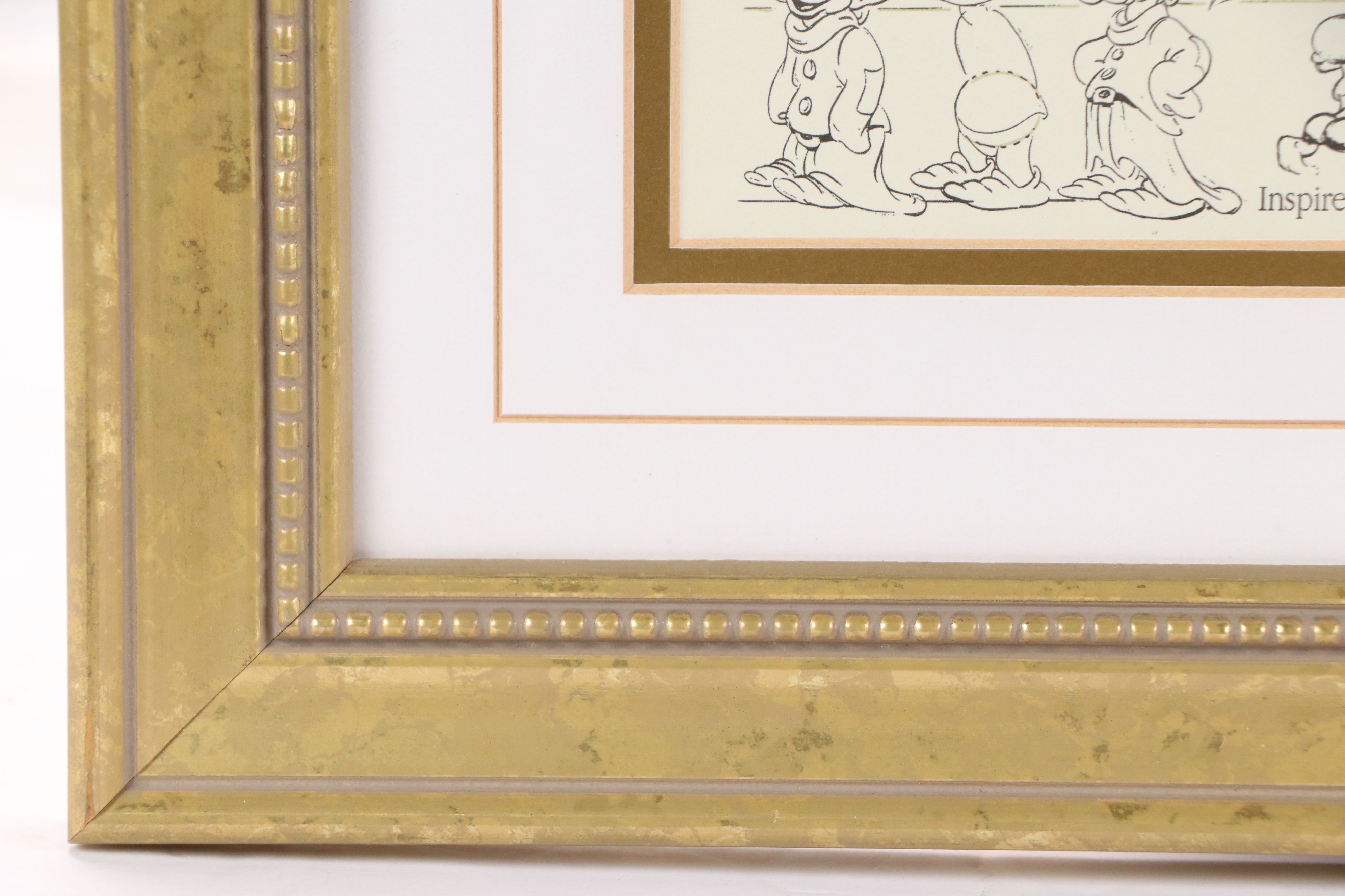 The Walt Disney Company Offset Lithograph with Pins "Dopey Model Sheet," 1999