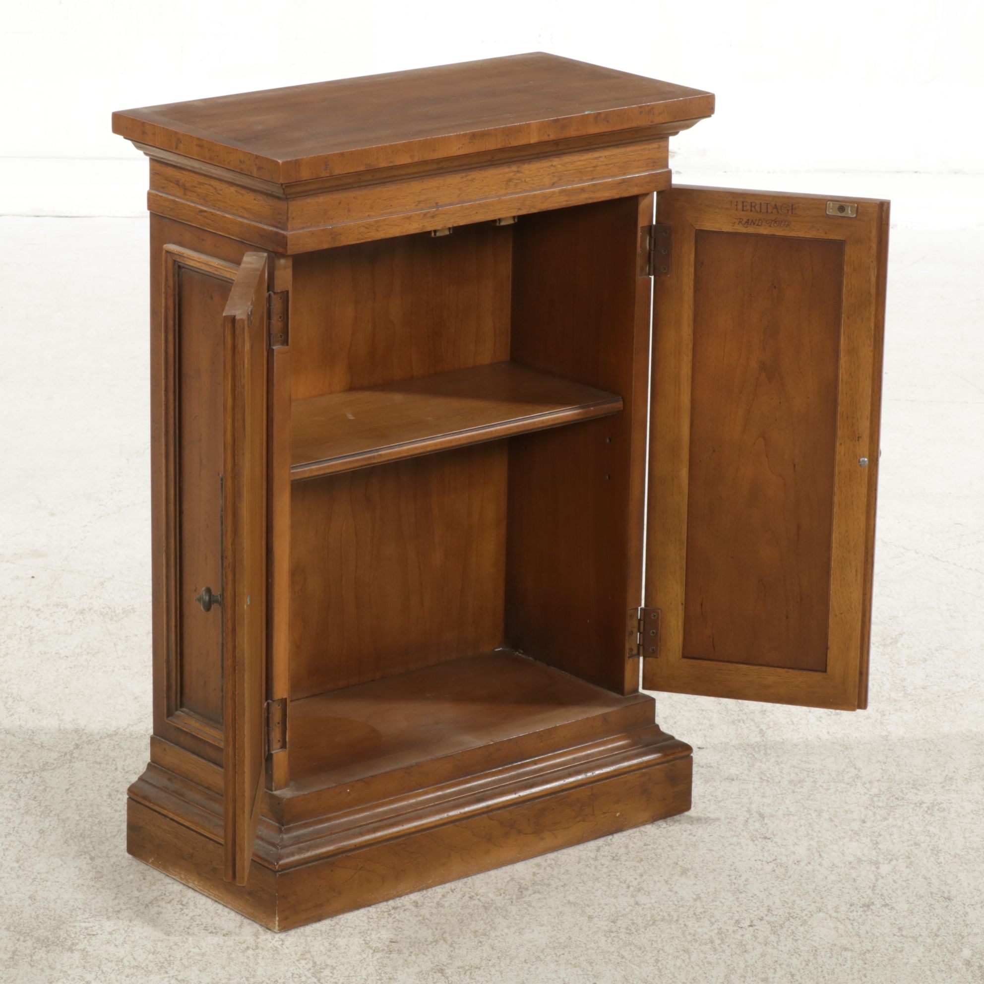 Heritage "Grand Tour" Walnut Cabinet, Late 20th Century