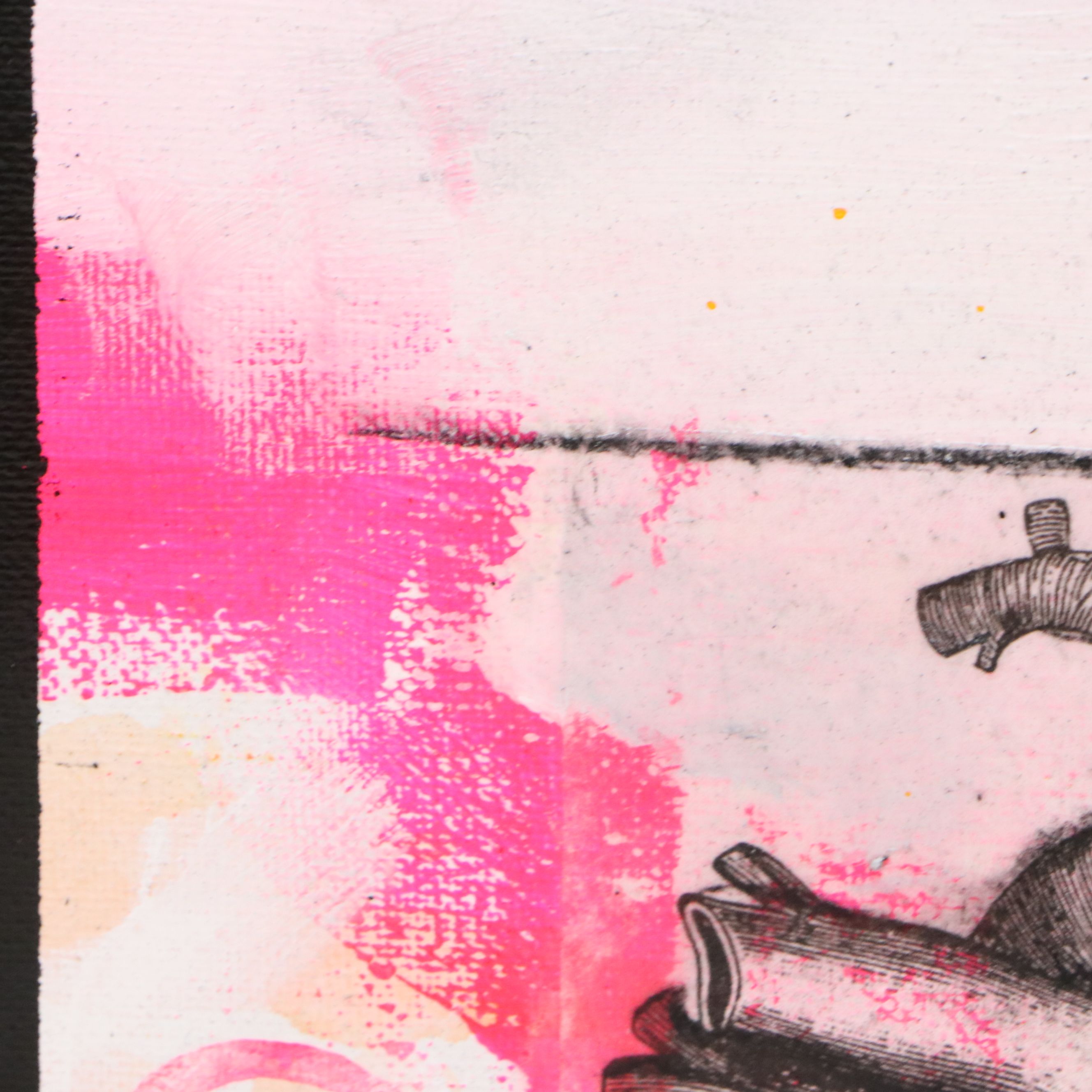 Milagros Pongo Mixed Media Painting "Think! Hart," 2026