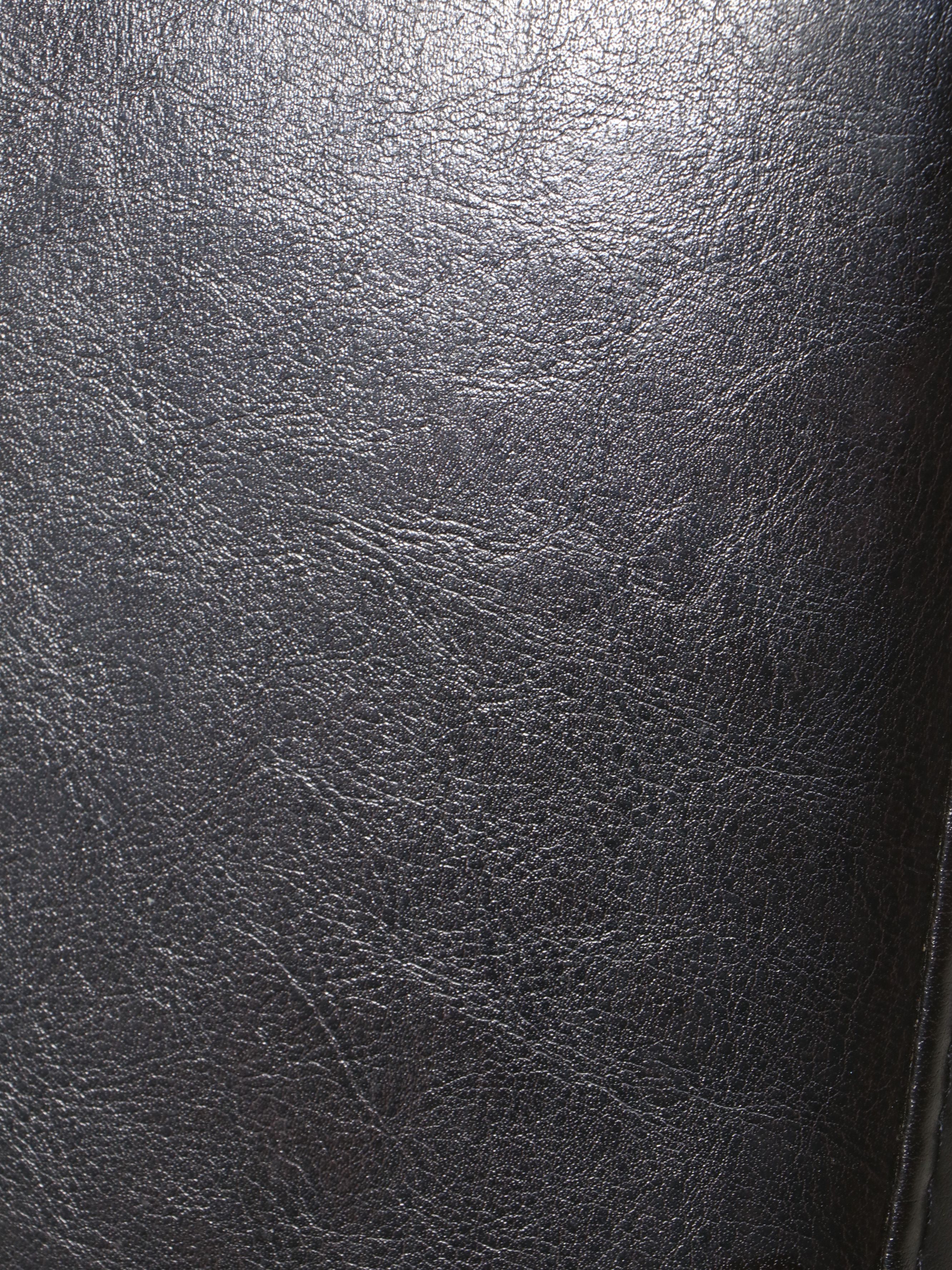 Mission Style Wood and Faux Leather Armchair